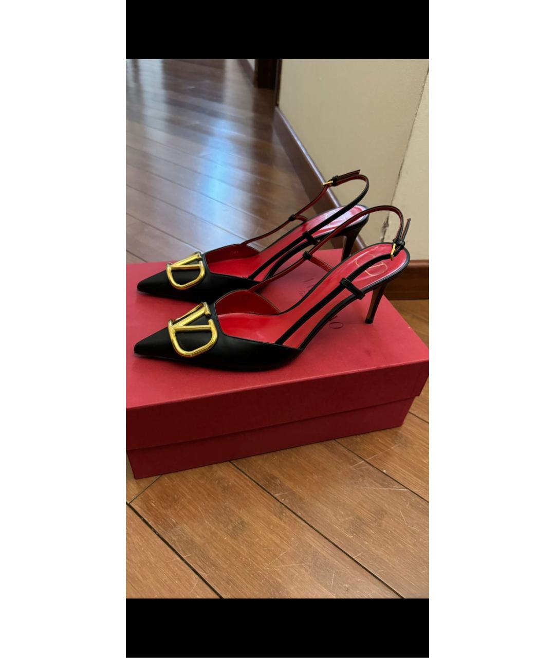 VALENTINO Черные кожаные туфли, фото 4