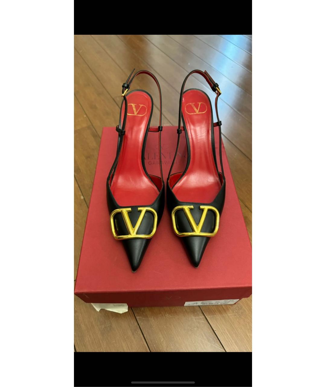 VALENTINO Черные кожаные туфли, фото 2