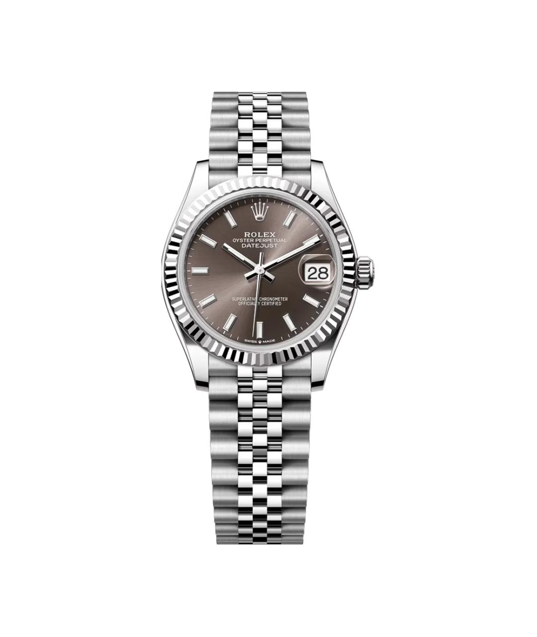 ROLEX Коричневые часы из белого золота, фото 1