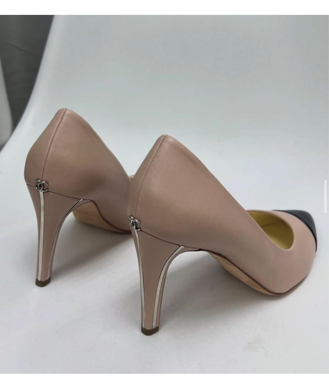 CHANEL Розовые кожаные туфли, фото 6