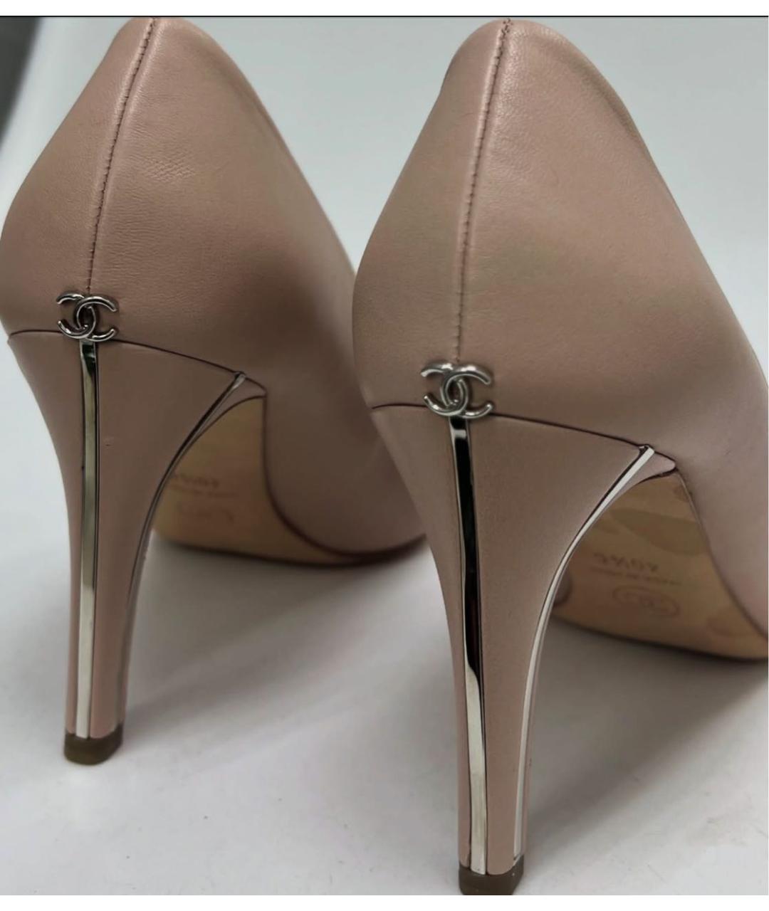CHANEL Розовые кожаные туфли, фото 5