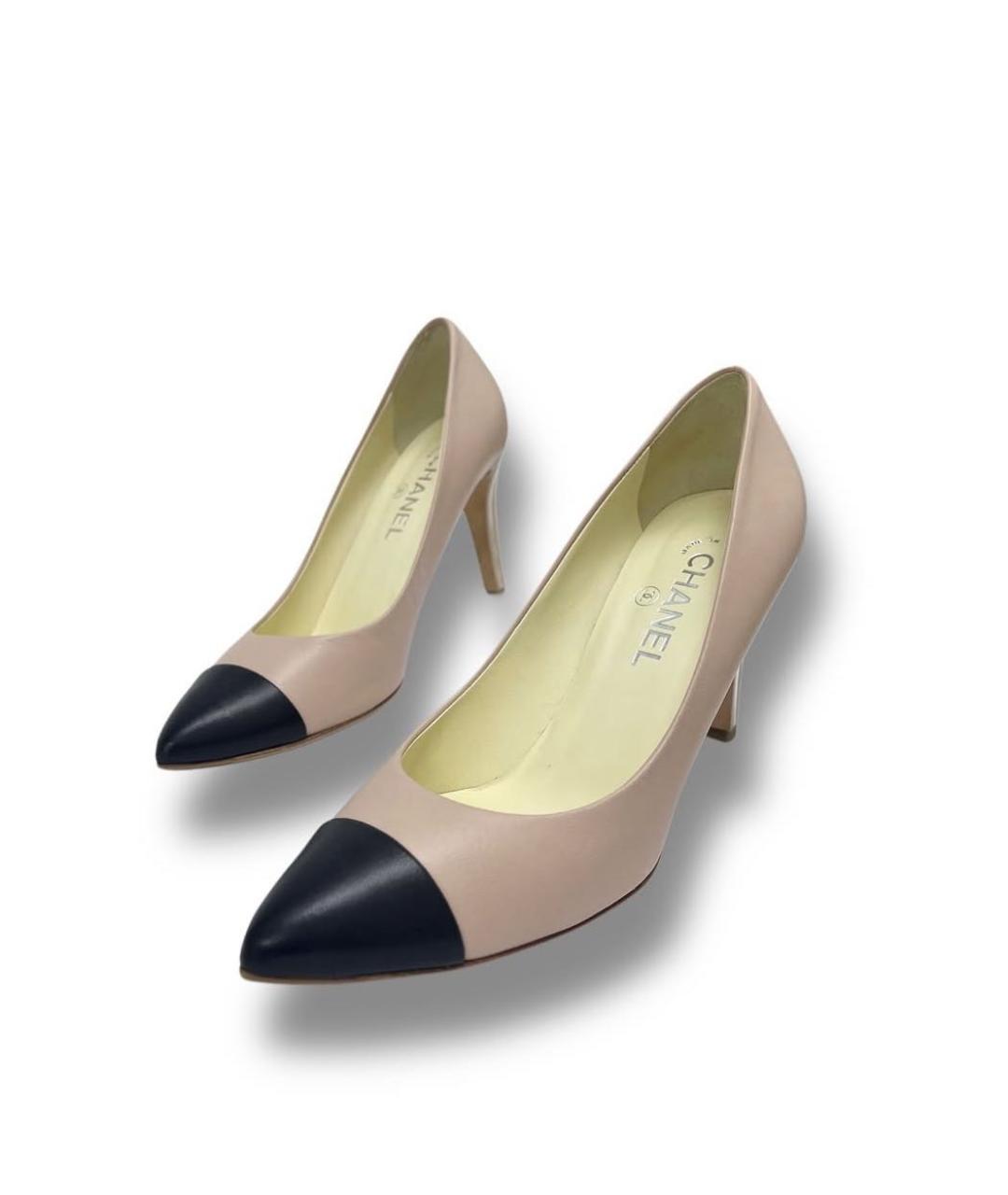 CHANEL Розовые кожаные туфли, фото 2