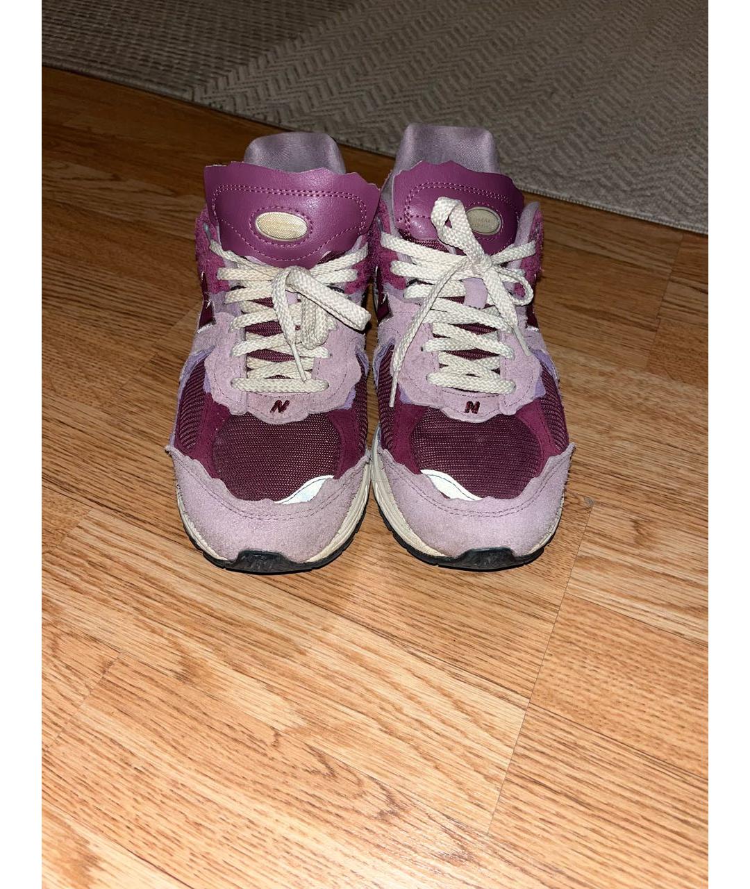 NEW BALANCE Розовые замшевые низкие кроссовки / кеды, фото 2