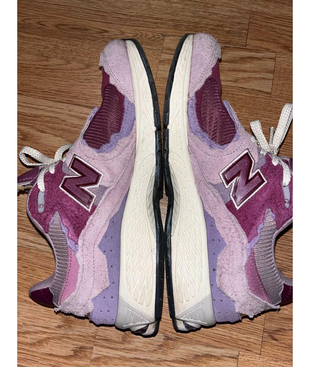 NEW BALANCE Розовые замшевые низкие кроссовки / кеды, фото 6
