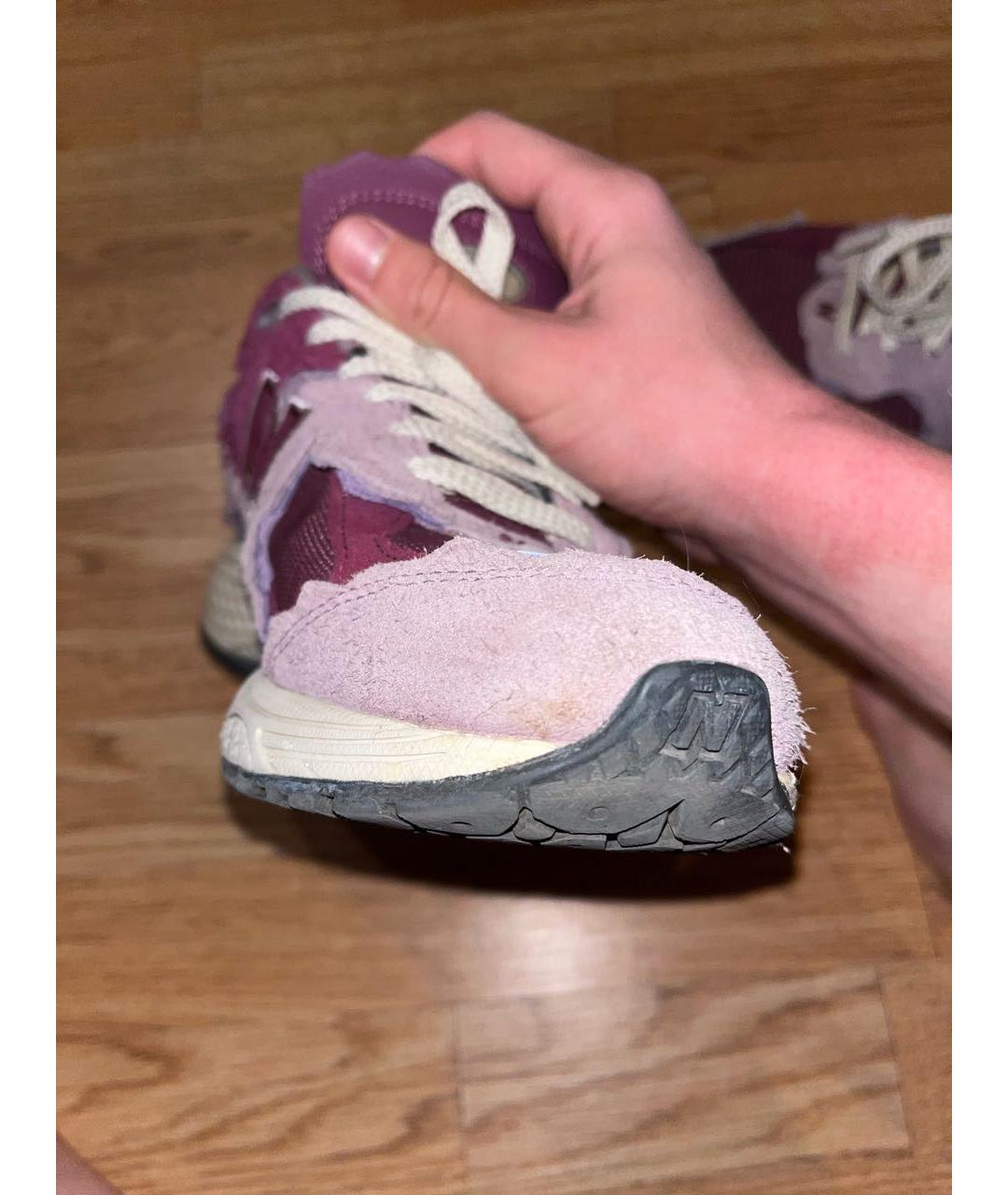 NEW BALANCE Розовые замшевые низкие кроссовки / кеды, фото 5