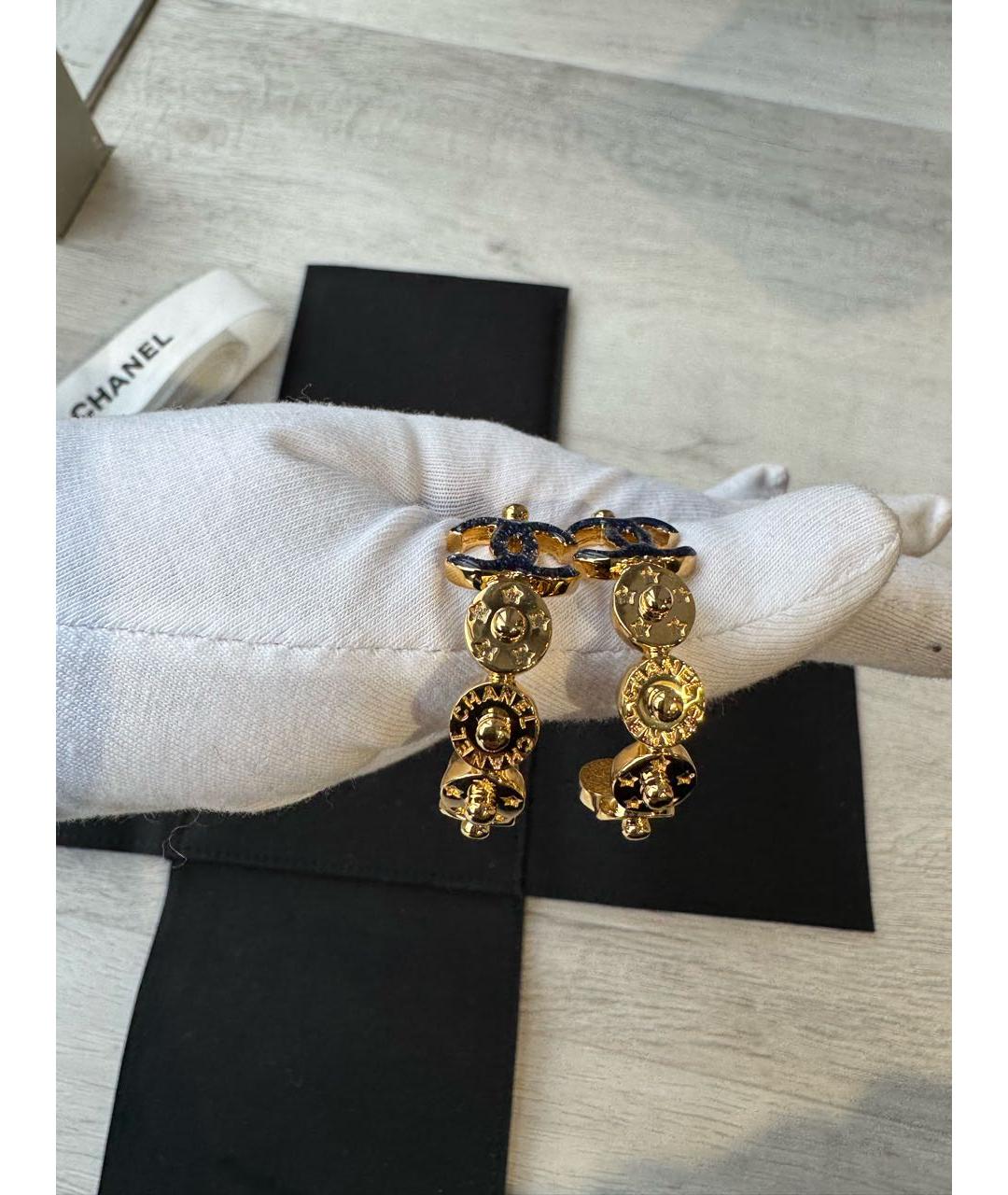 CHANEL Золотые серьги, фото 3