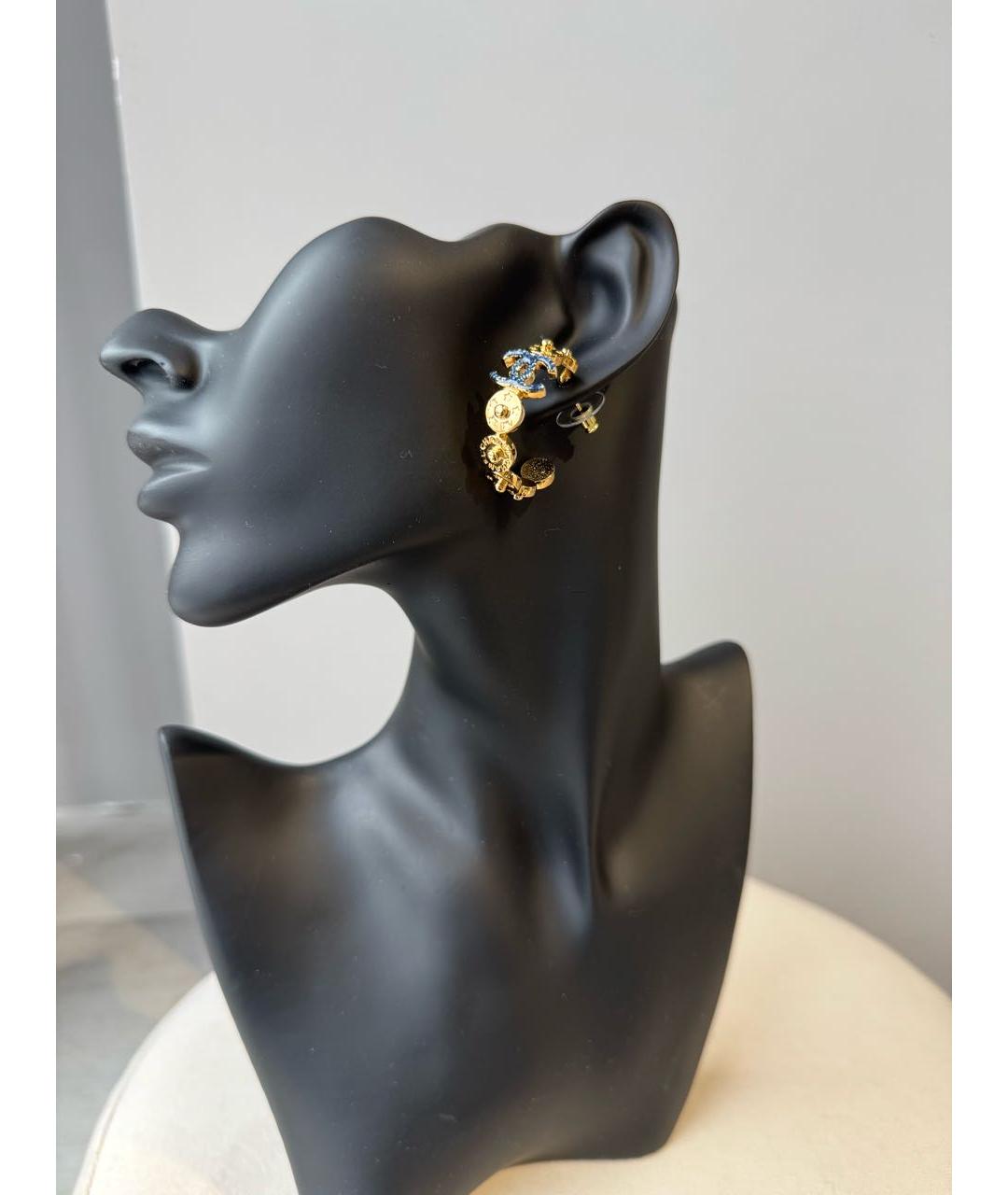 CHANEL Золотые серьги, фото 4