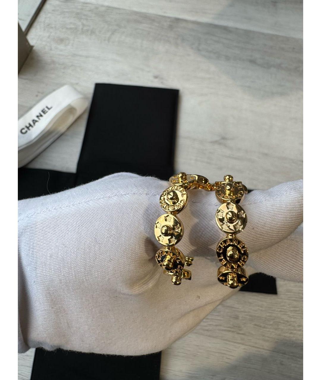 CHANEL Золотые серьги, фото 8
