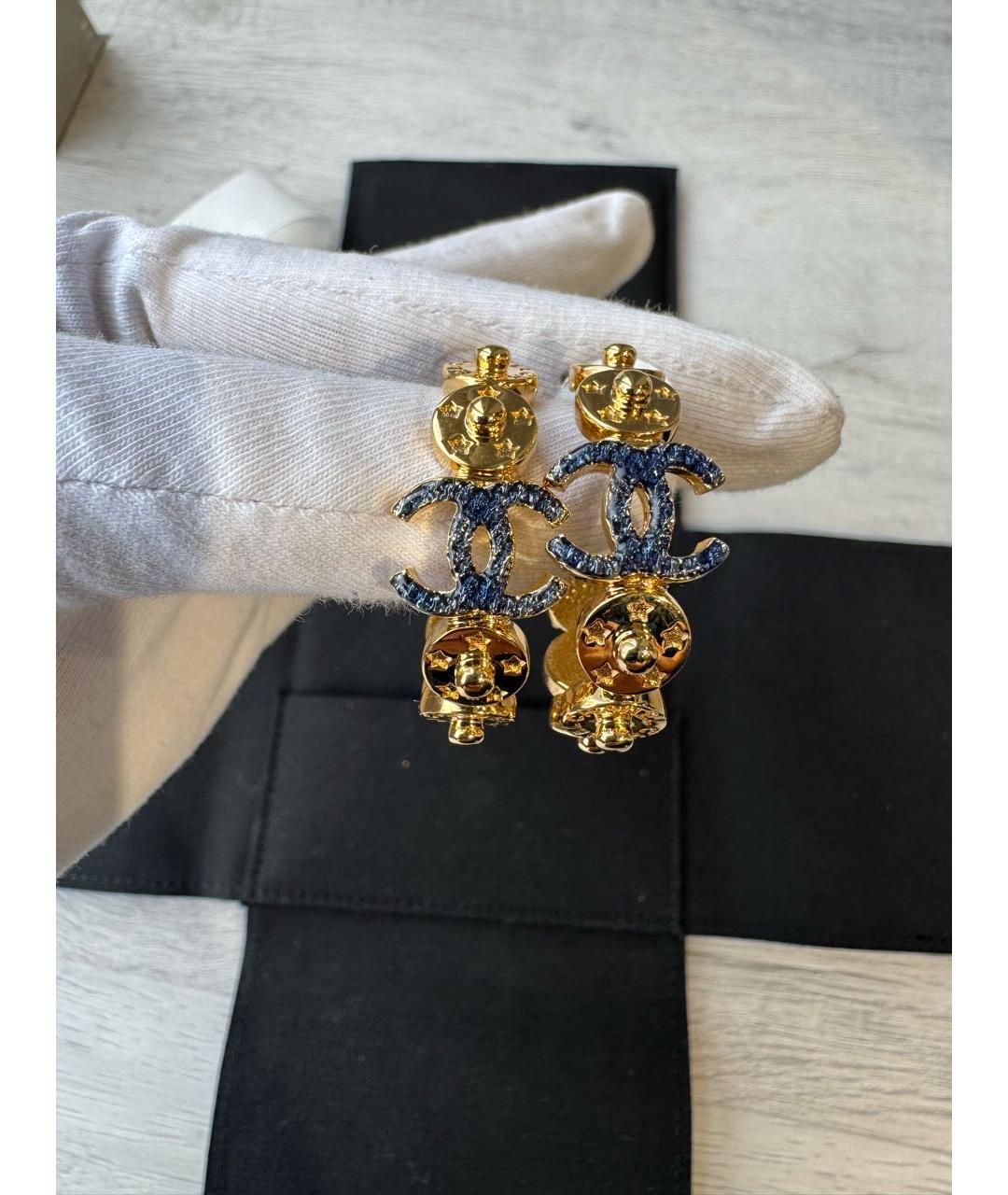 CHANEL Золотые серьги, фото 9