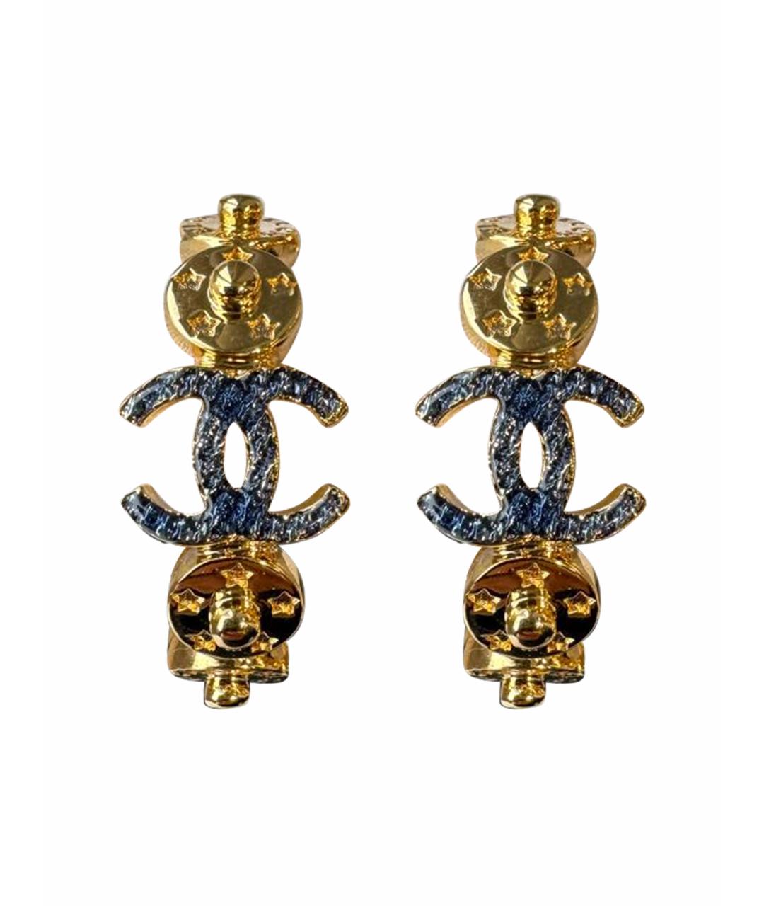 CHANEL Золотые серьги, фото 1