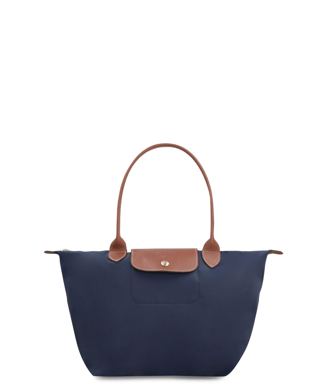 LONGCHAMP Синяя синтетическая сумка тоут, фото 1