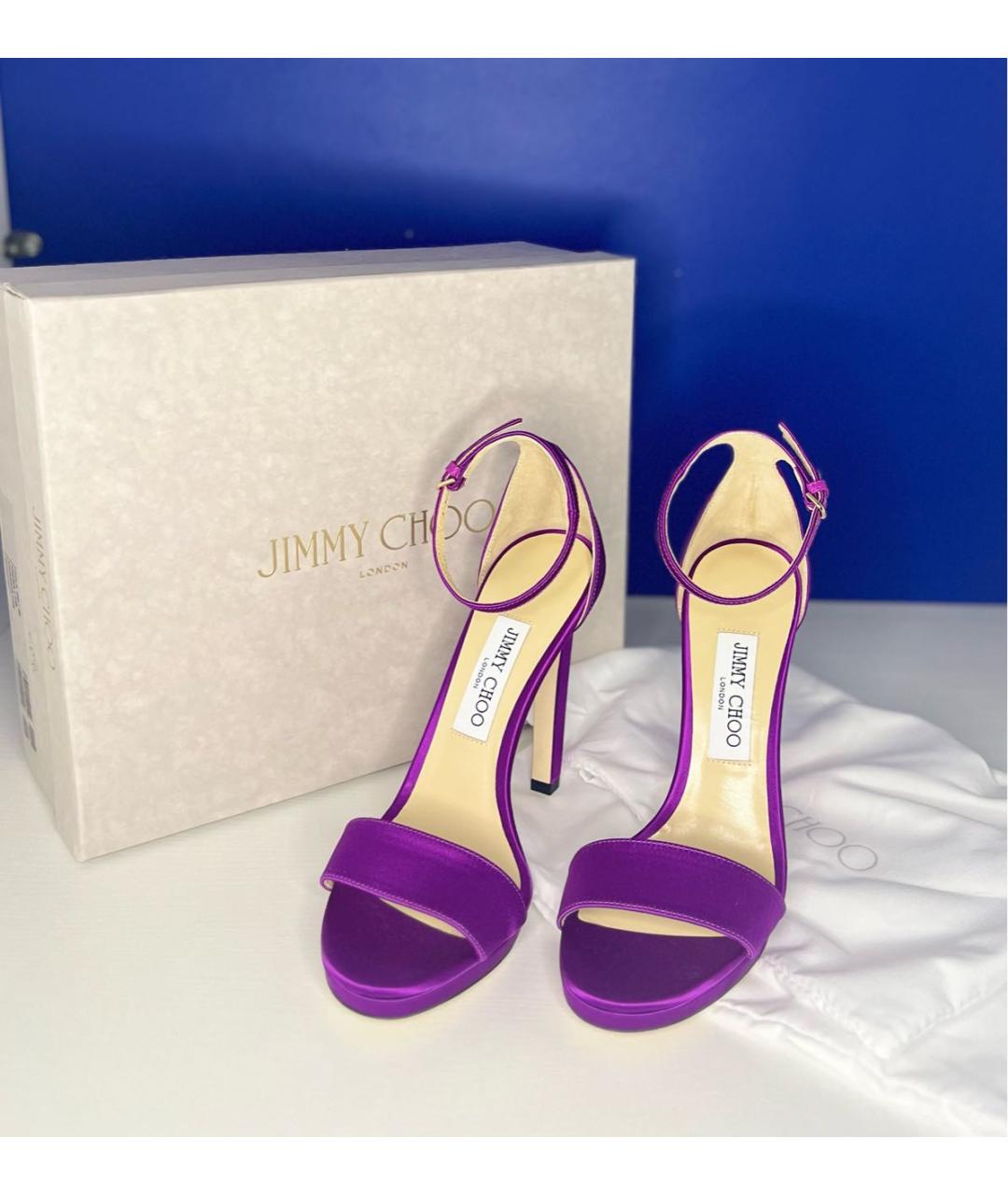 JIMMY CHOO Фиолетовые замшевые туфли, фото 2