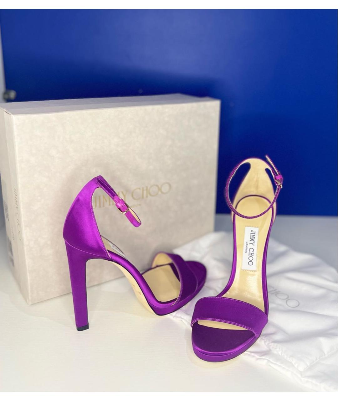 JIMMY CHOO Фиолетовые замшевые туфли, фото 4