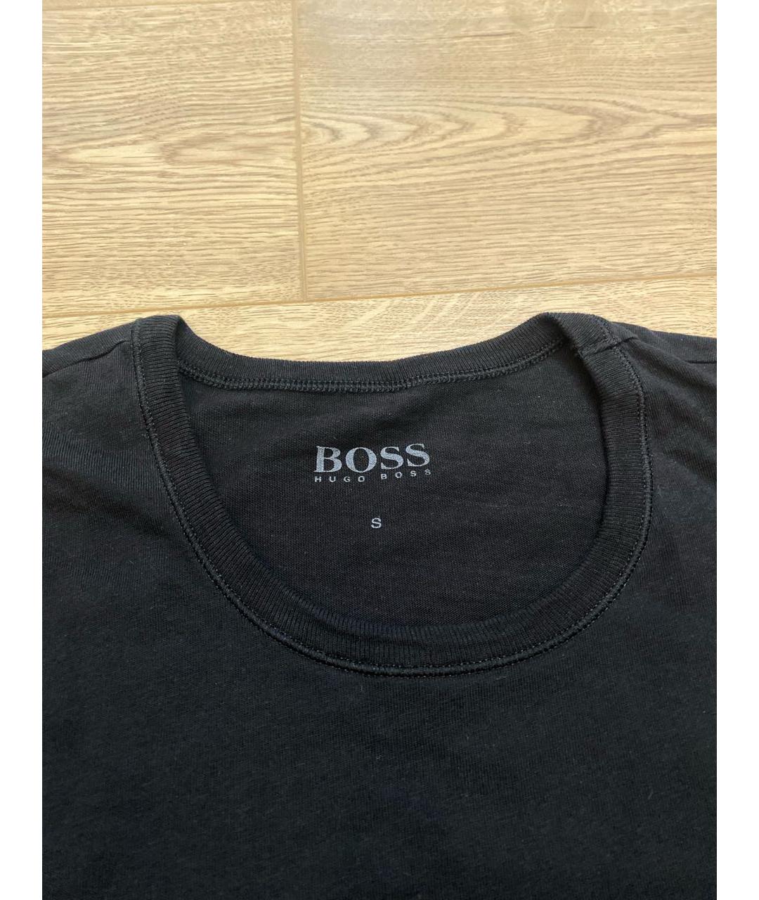 HUGO BOSS Черная хлопковая футболка, фото 3
