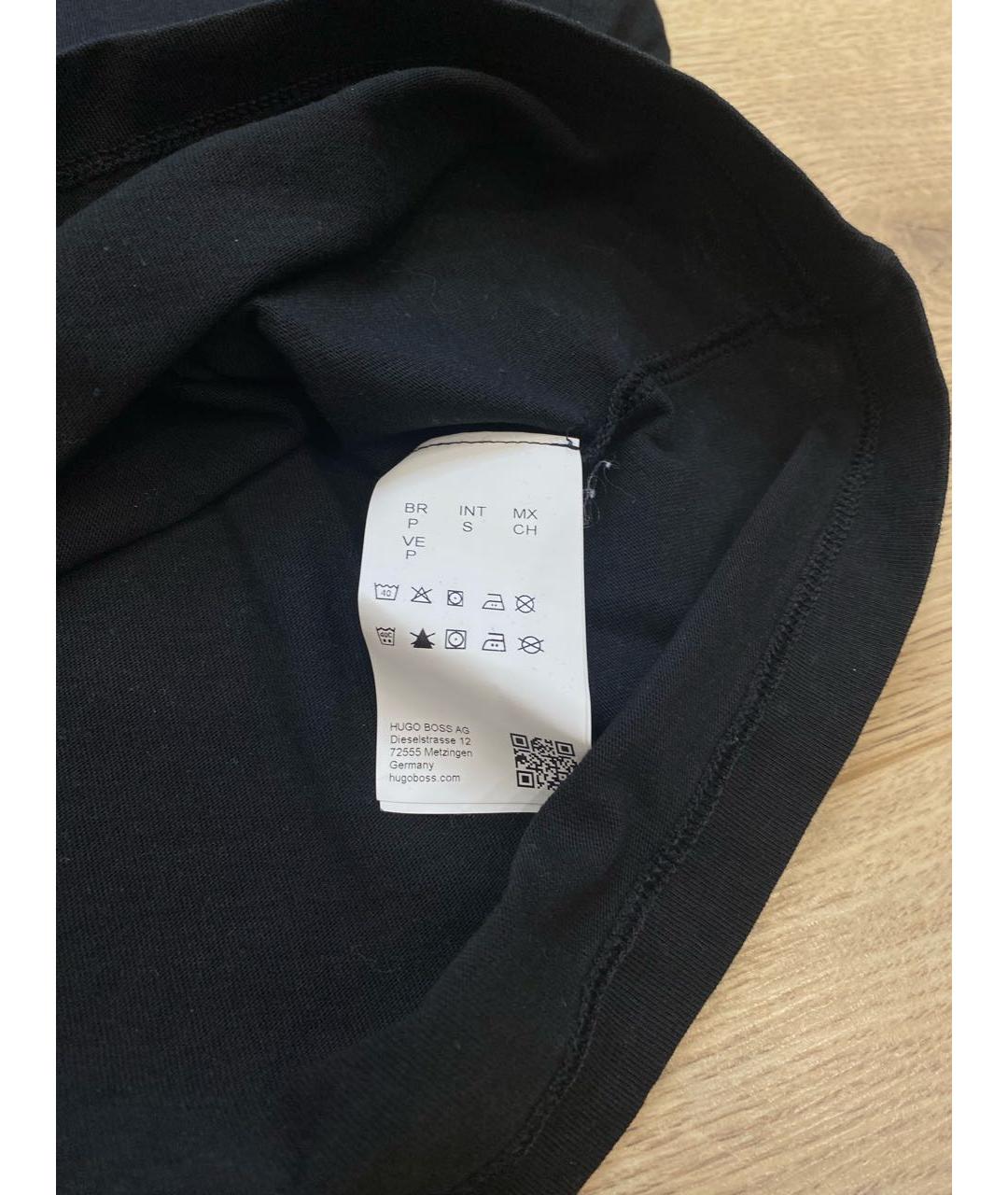 HUGO BOSS Черная хлопковая футболка, фото 4