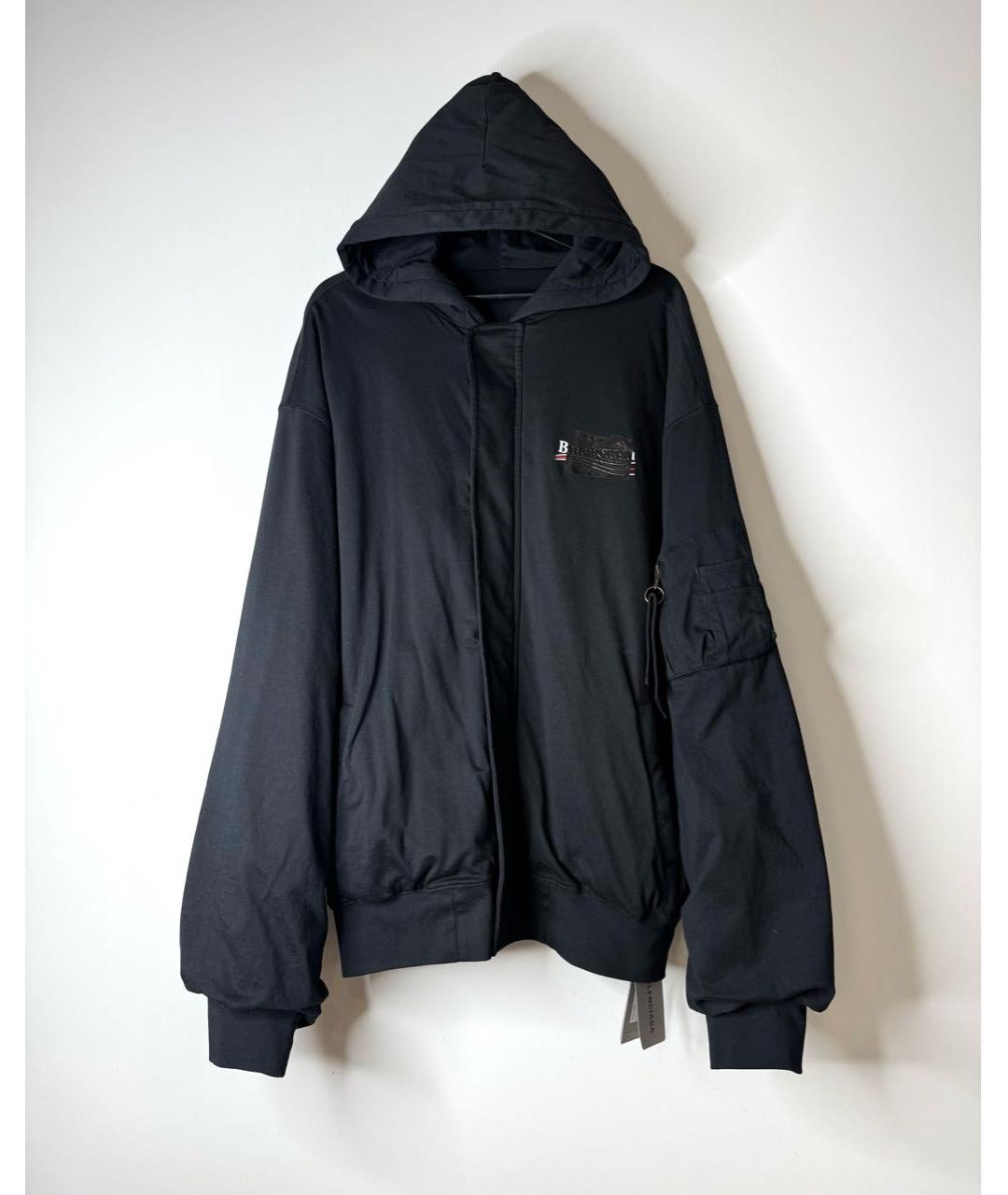 BALENCIAGA Черная хлопковая куртка, фото 2