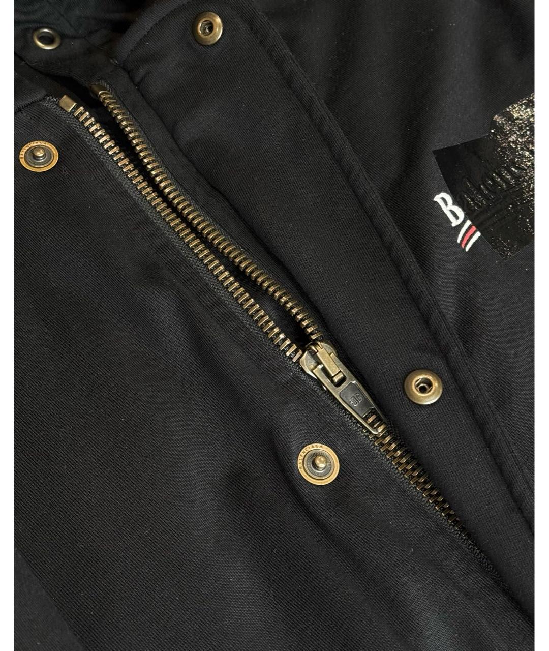 BALENCIAGA Черная хлопковая куртка, фото 4