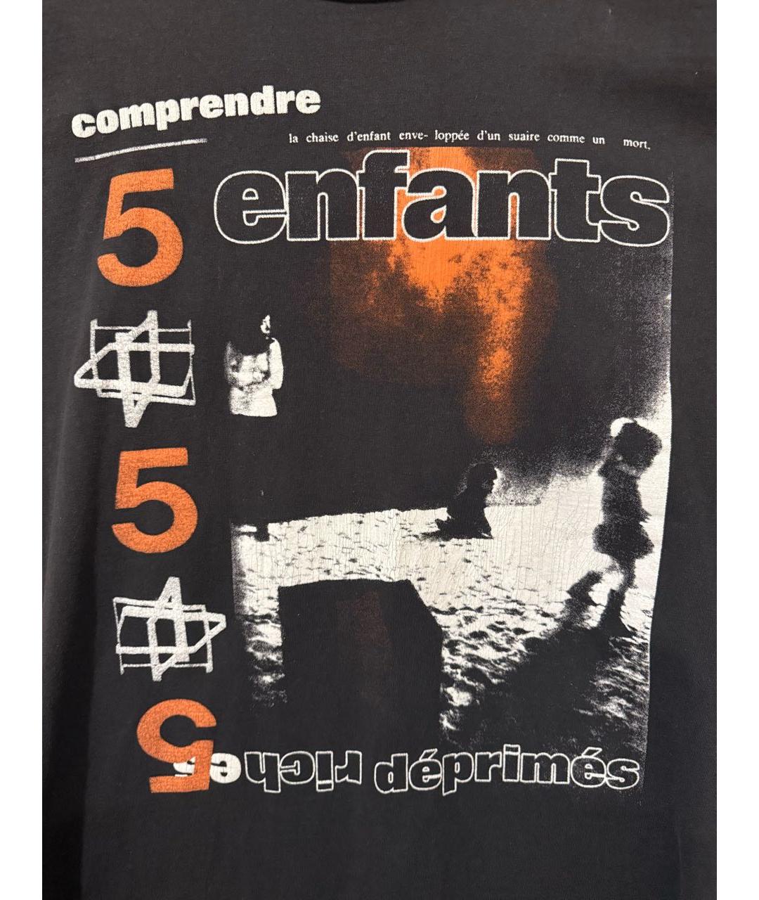 Enfants Riches Déprimés Черная хлопковая футболка, фото 3