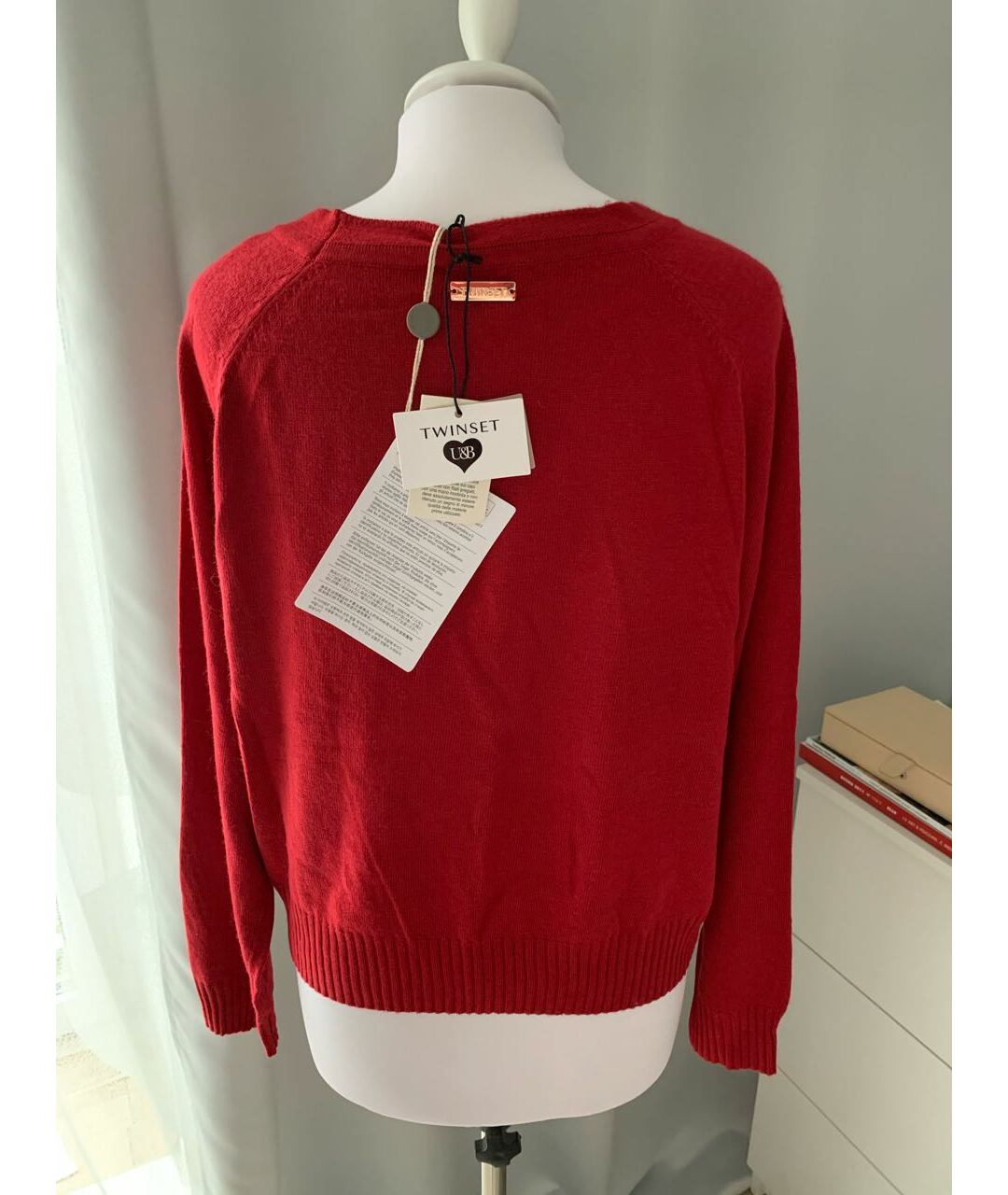 TWIN-SET Красный вискозный джемпер / свитер, фото 2