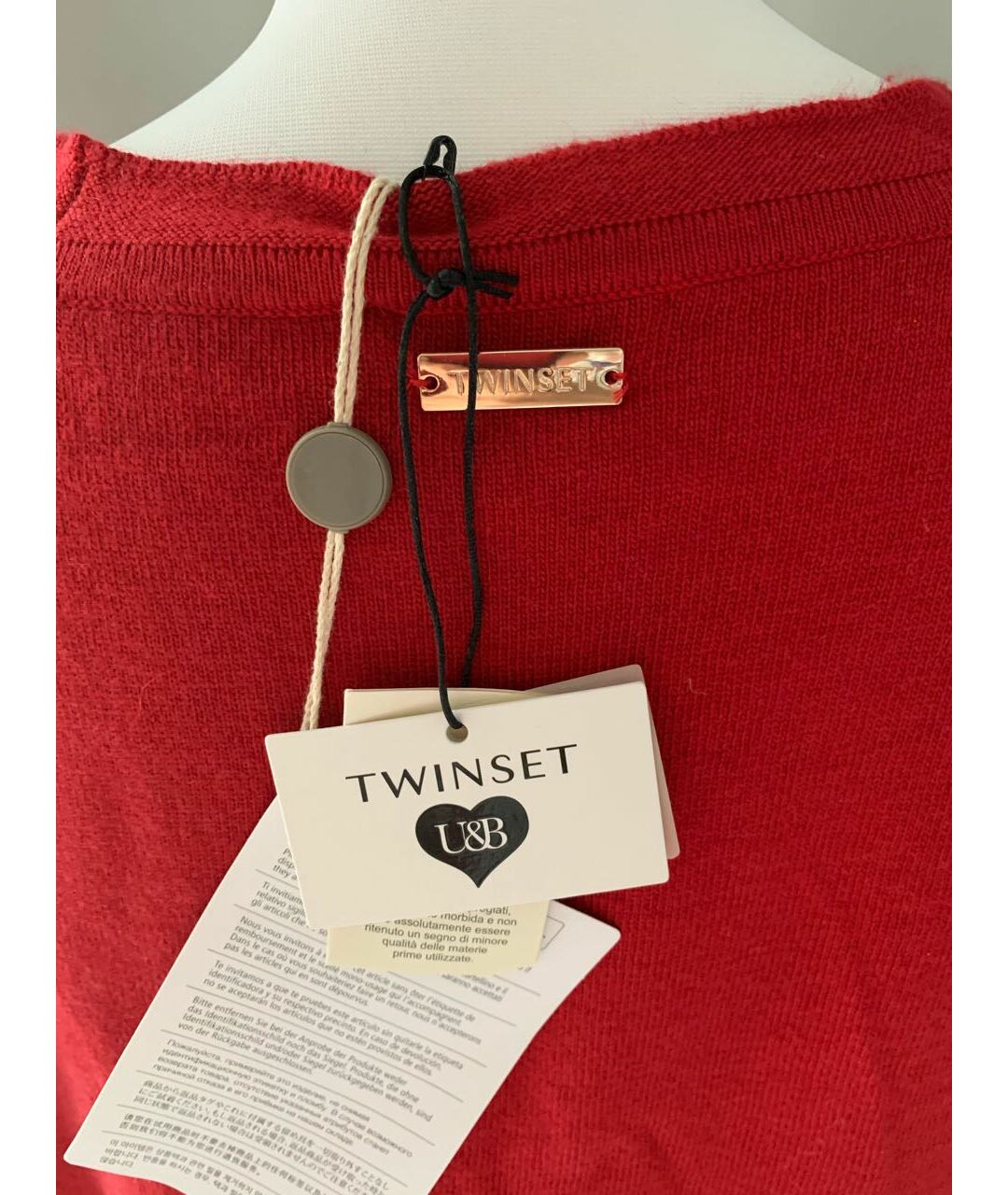 TWIN-SET Красный вискозный джемпер / свитер, фото 3
