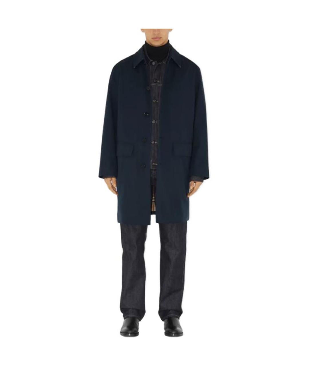 BURBERRY Темно-синий тренч / плащ, фото 2