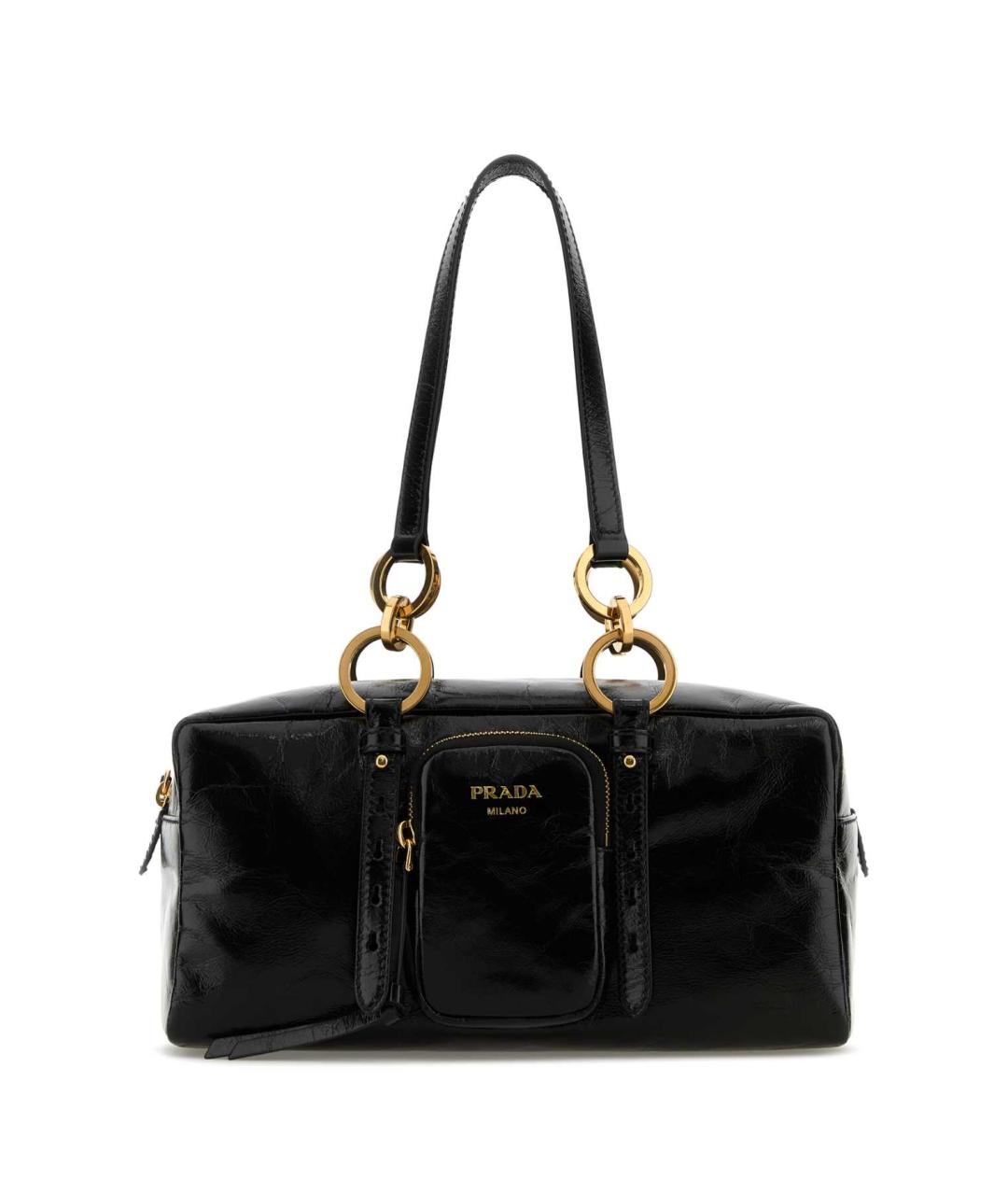 PRADA Черная кожаная сумка через плечо, фото 1