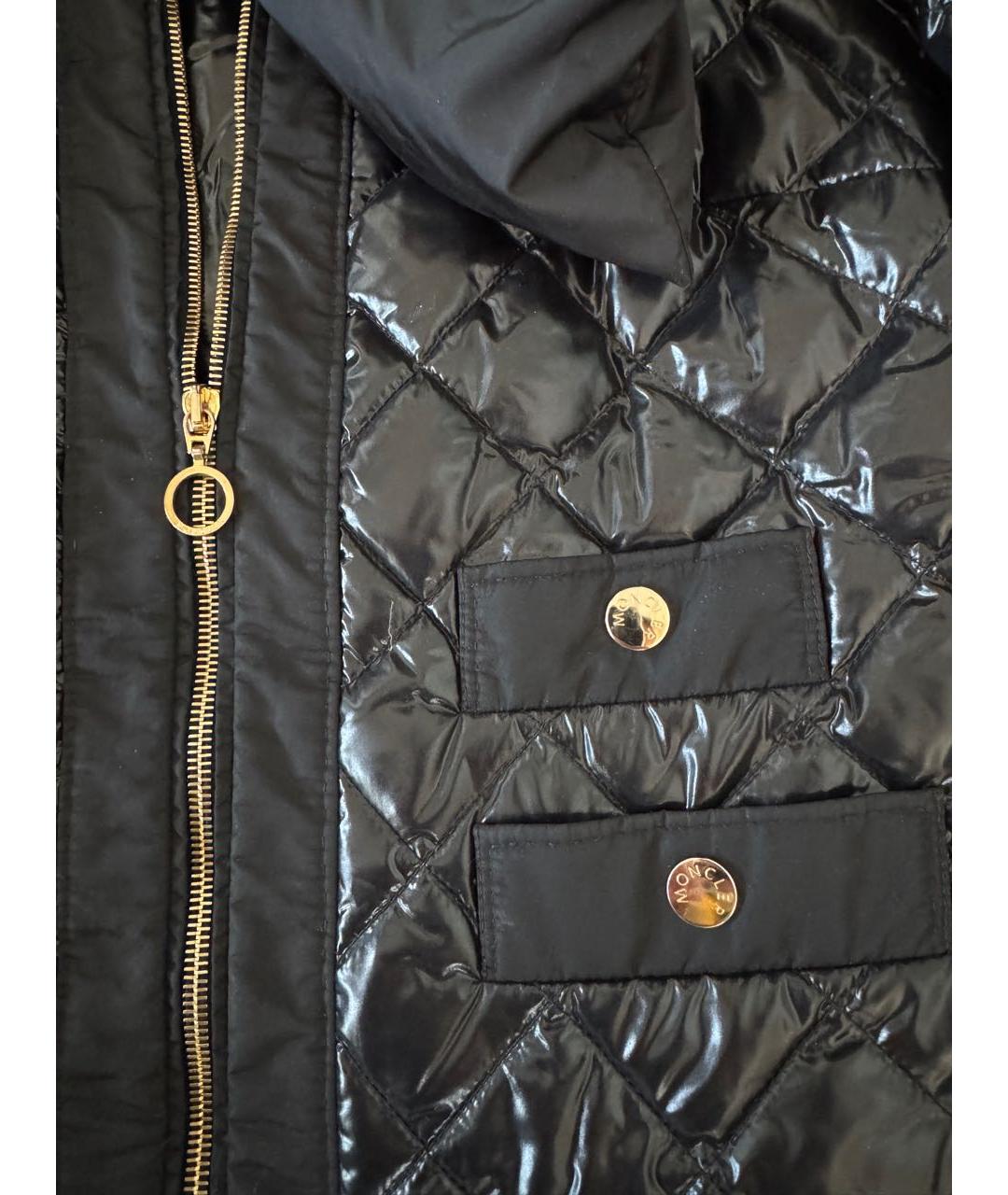 MONCLER Черная полиамидовая куртка, фото 4