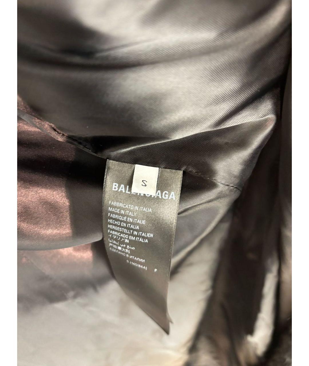 BALENCIAGA Черная синтетическая шуба, фото 4