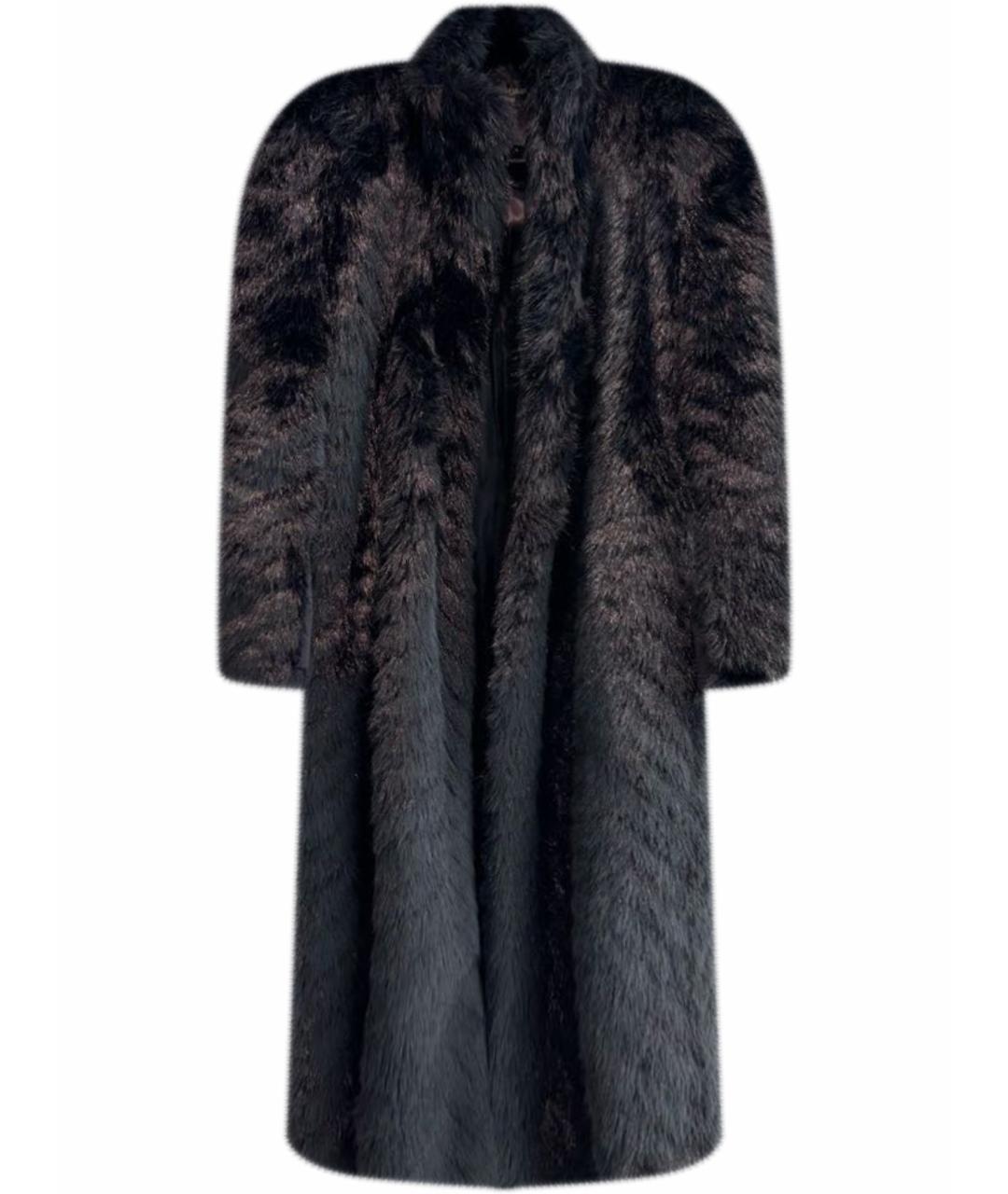 BALENCIAGA Черная синтетическая шуба, фото 1