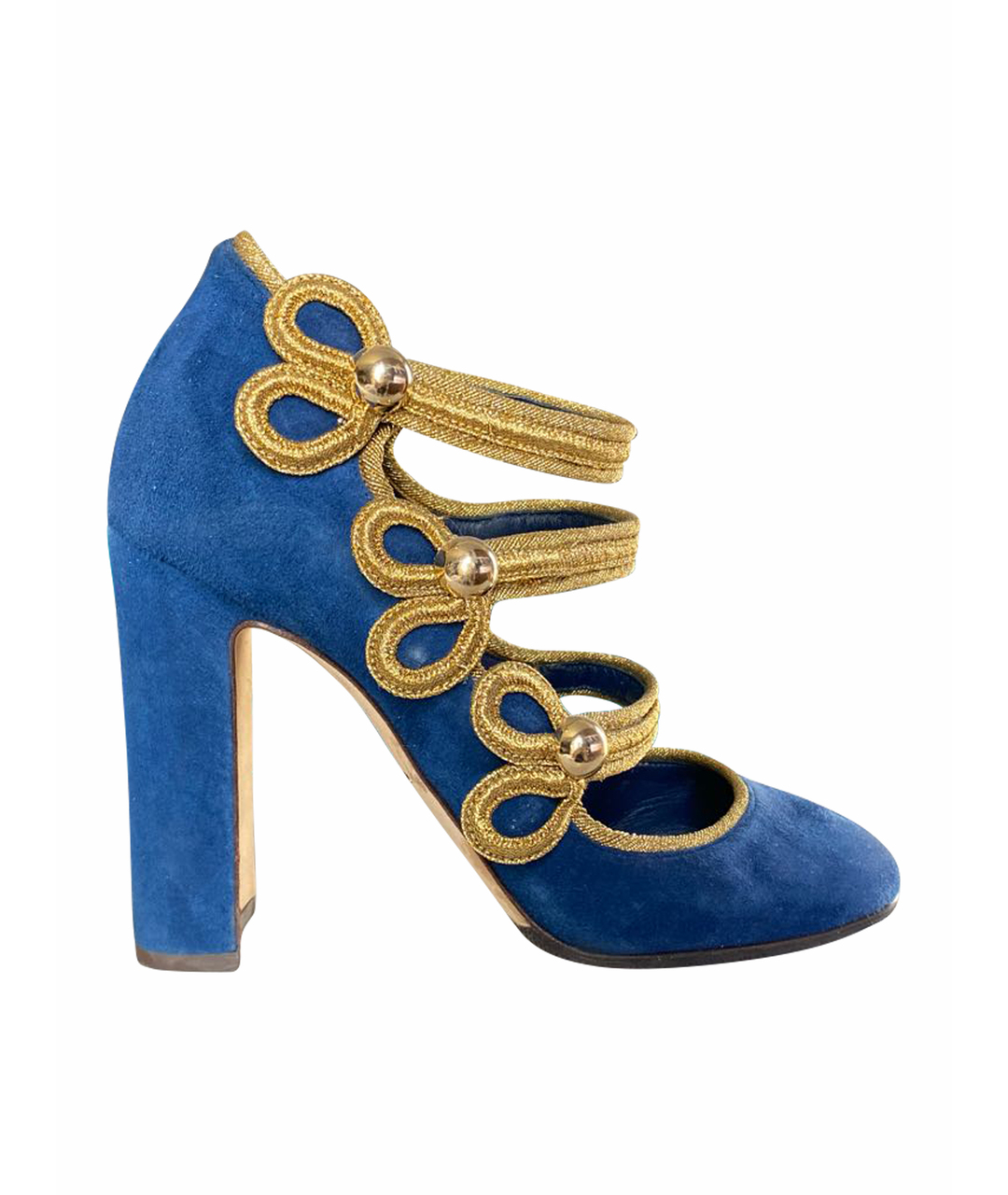 DOLCE&GABBANA Синие замшевые туфли, фото 1