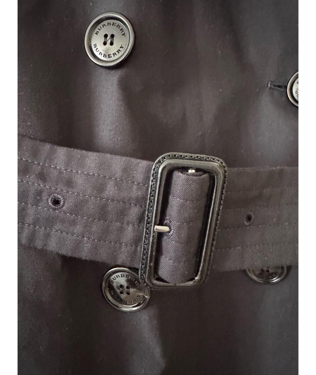 BURBERRY Темно-синий хлопковый тренч/плащ, фото 6