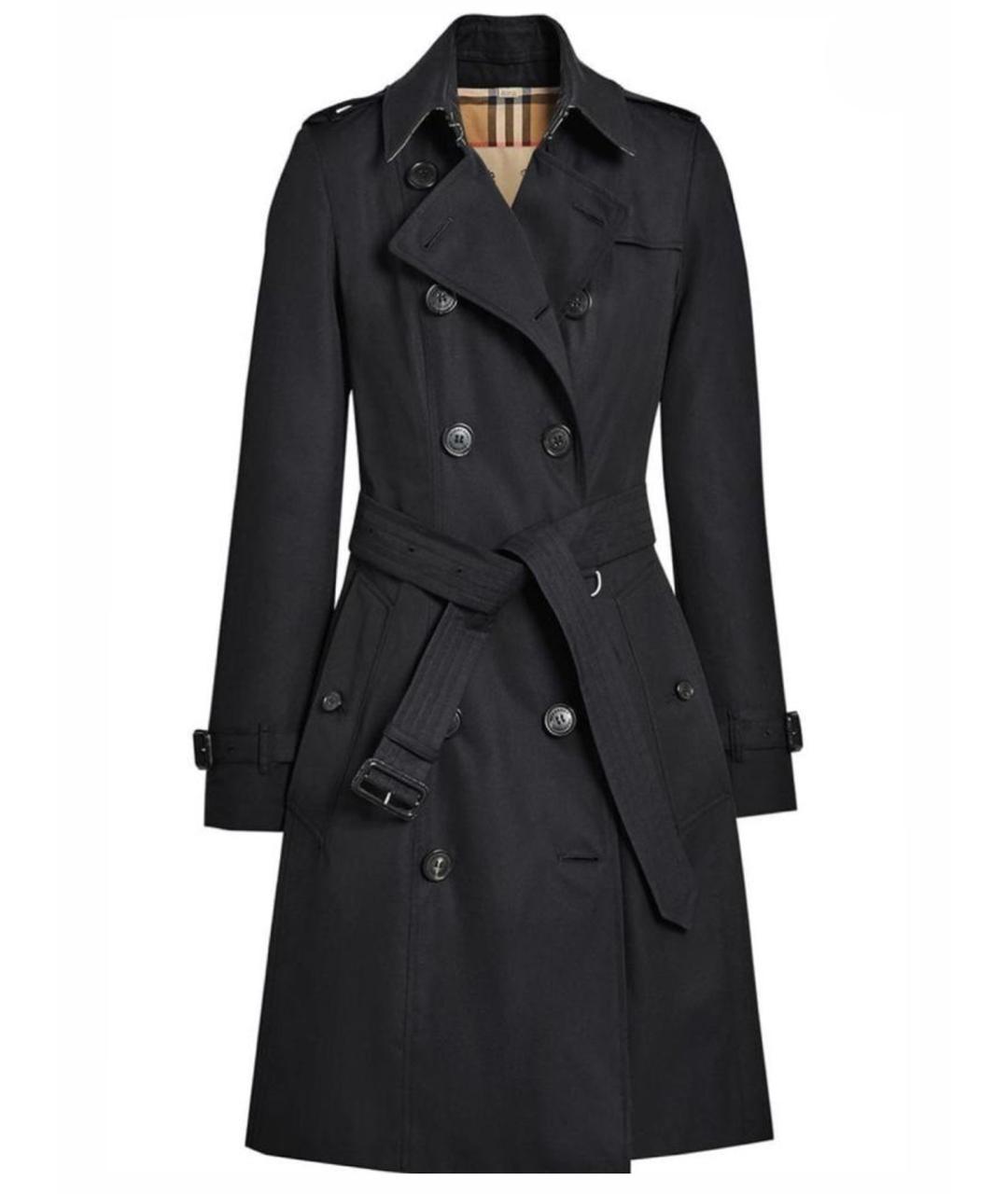 BURBERRY Темно-синий хлопковый тренч/плащ, фото 1