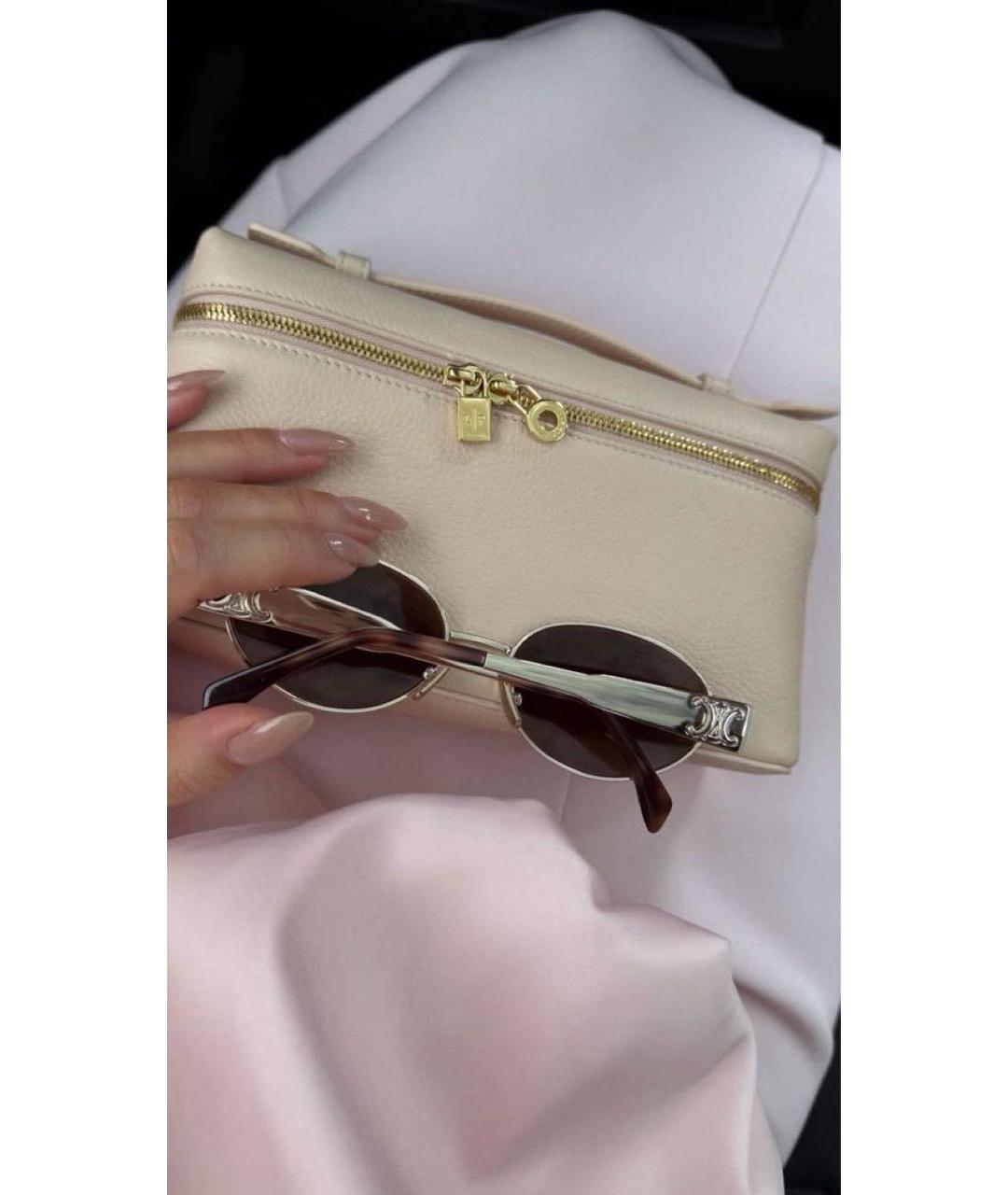 CELINE Серебряные металлические солнцезащитные очки, фото 3