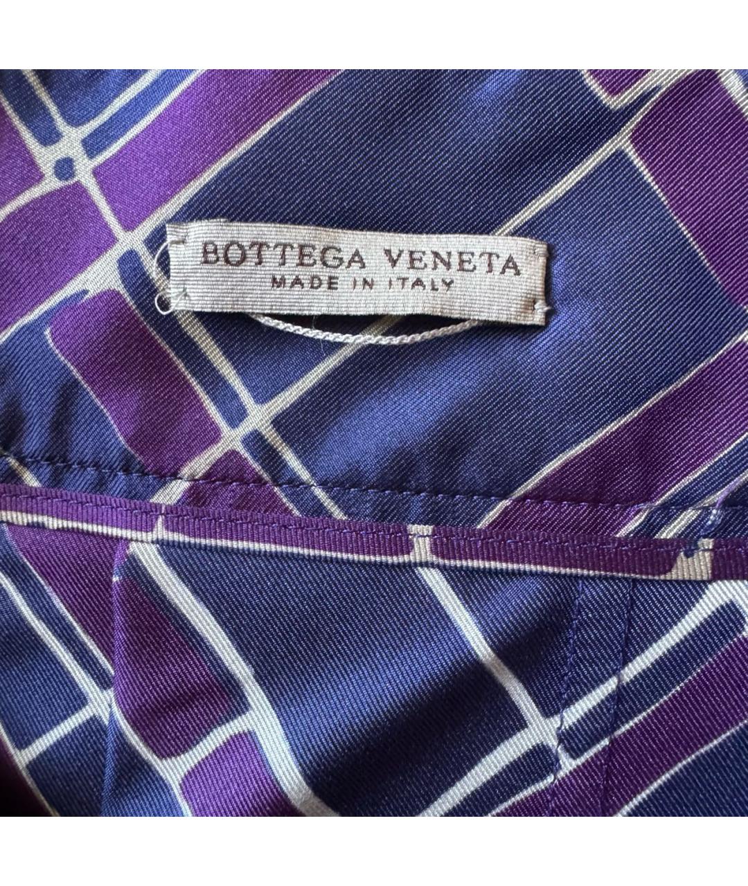 BOTTEGA VENETA Фиолетовая шелковая юбка миди, фото 3