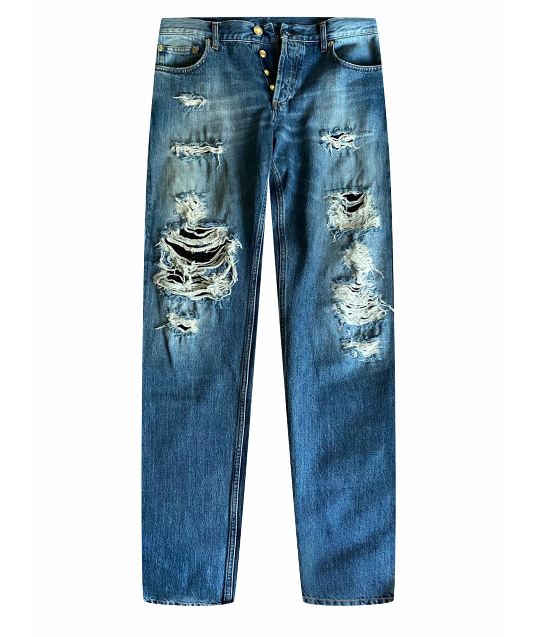 ALEXANDER MCQUEEN Синие хлопковые джинсы скинни, фото 1