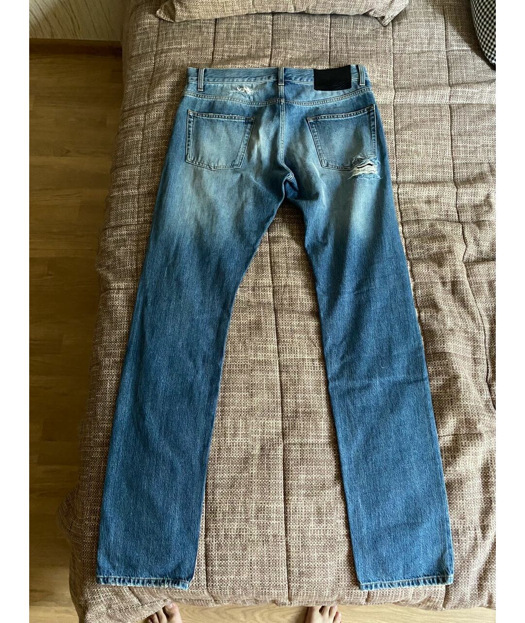 ALEXANDER MCQUEEN Синие хлопковые джинсы скинни, фото 2