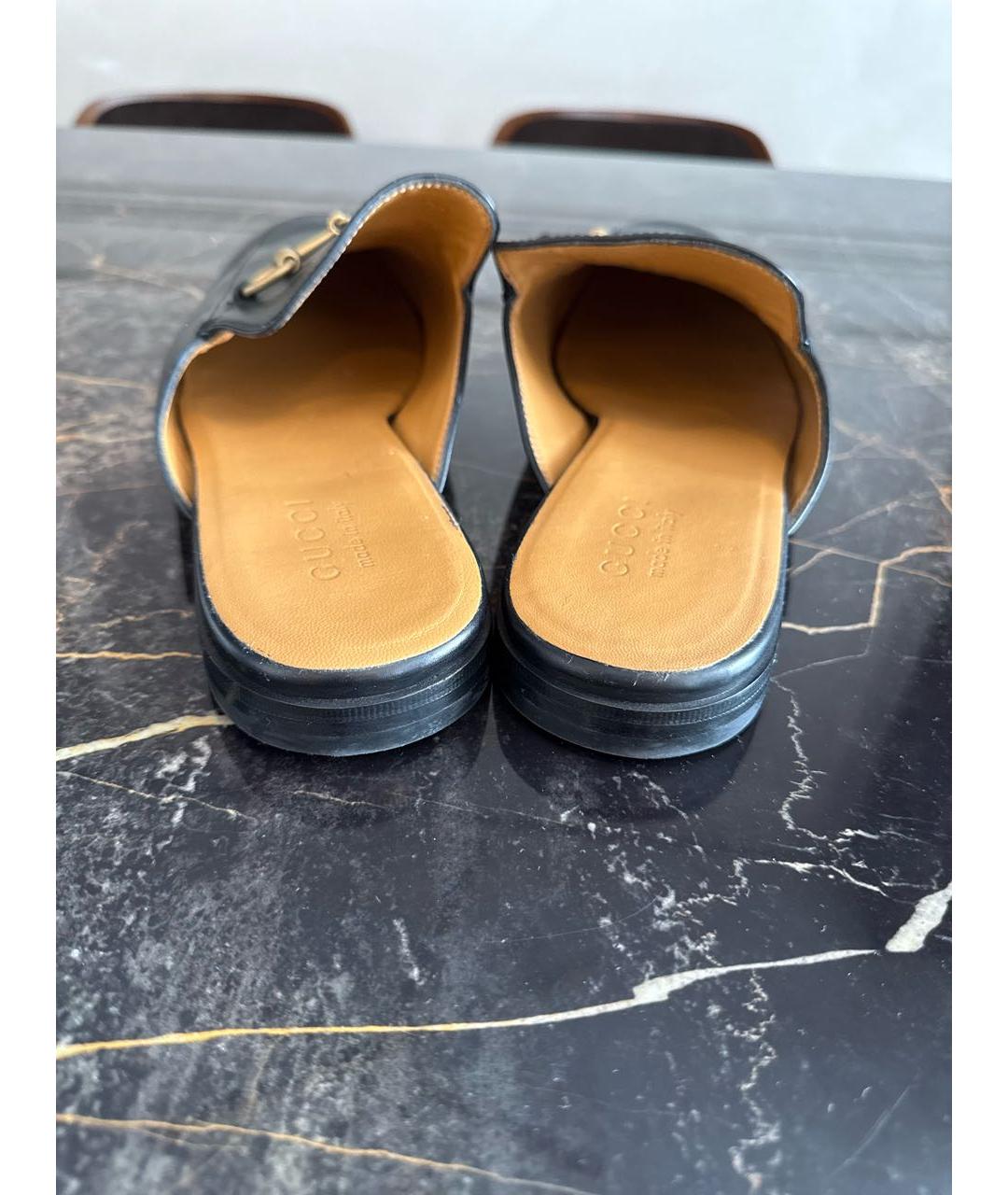 GUCCI Черные кожаные лоферы, фото 5