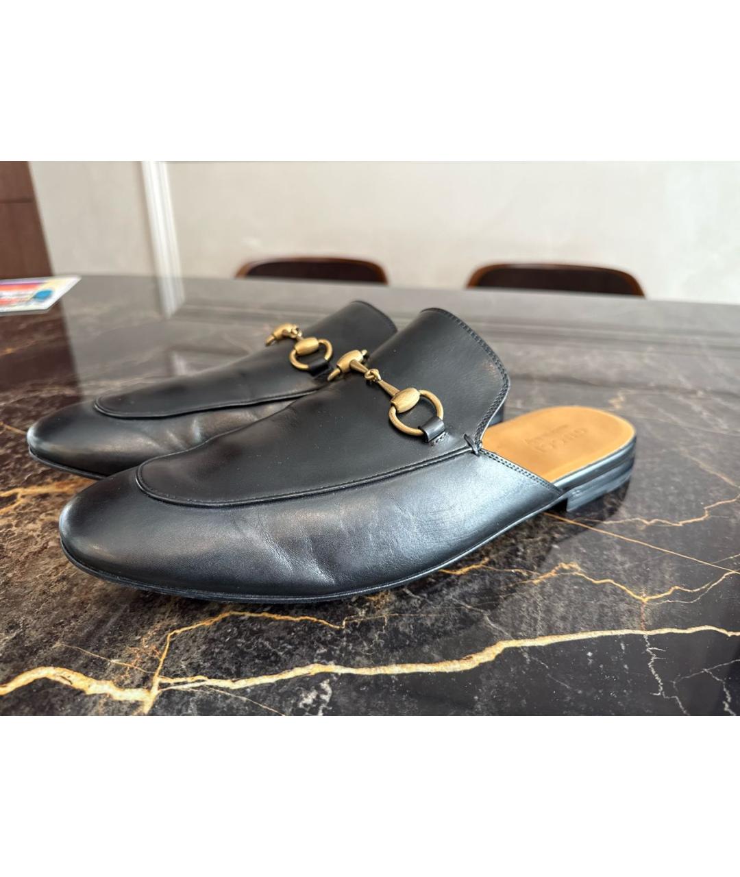 GUCCI Черные кожаные лоферы, фото 2