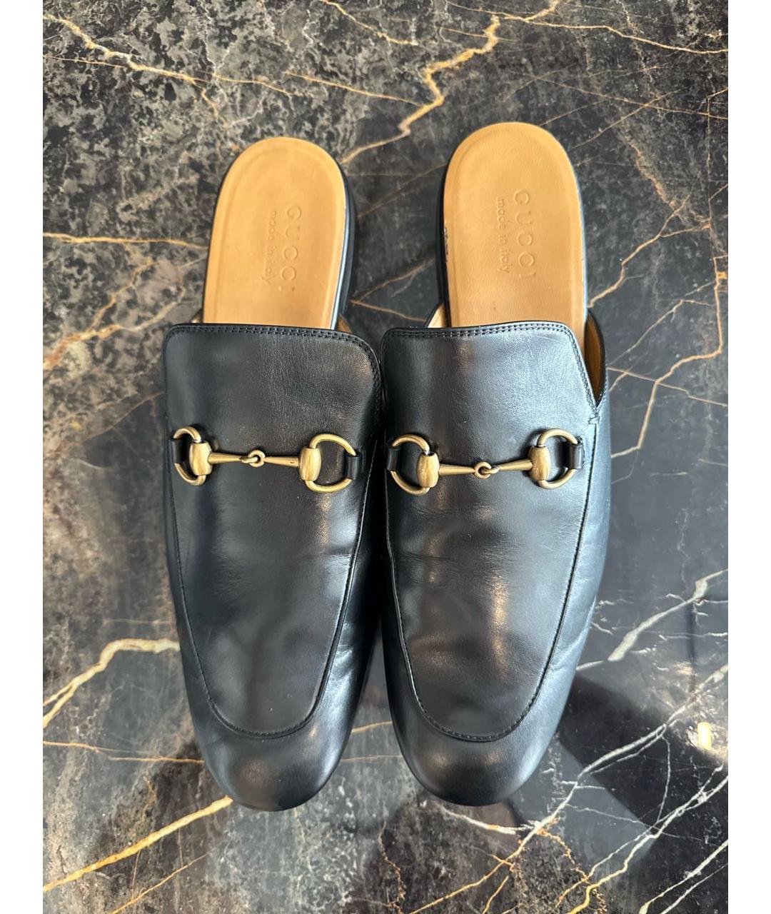 GUCCI Черные кожаные лоферы, фото 4