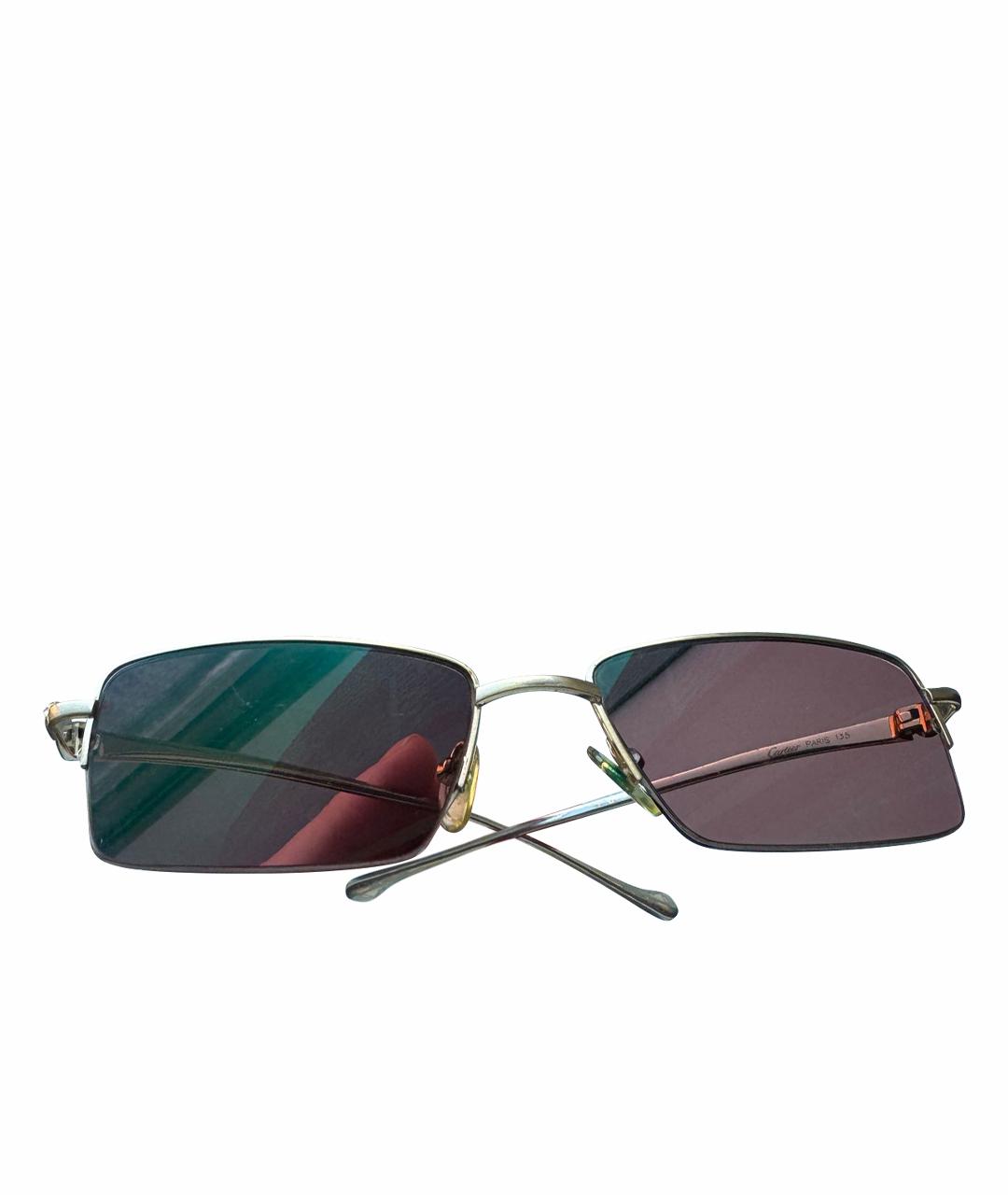 CARTIER Золотые металлические солнцезащитные очки, фото 1