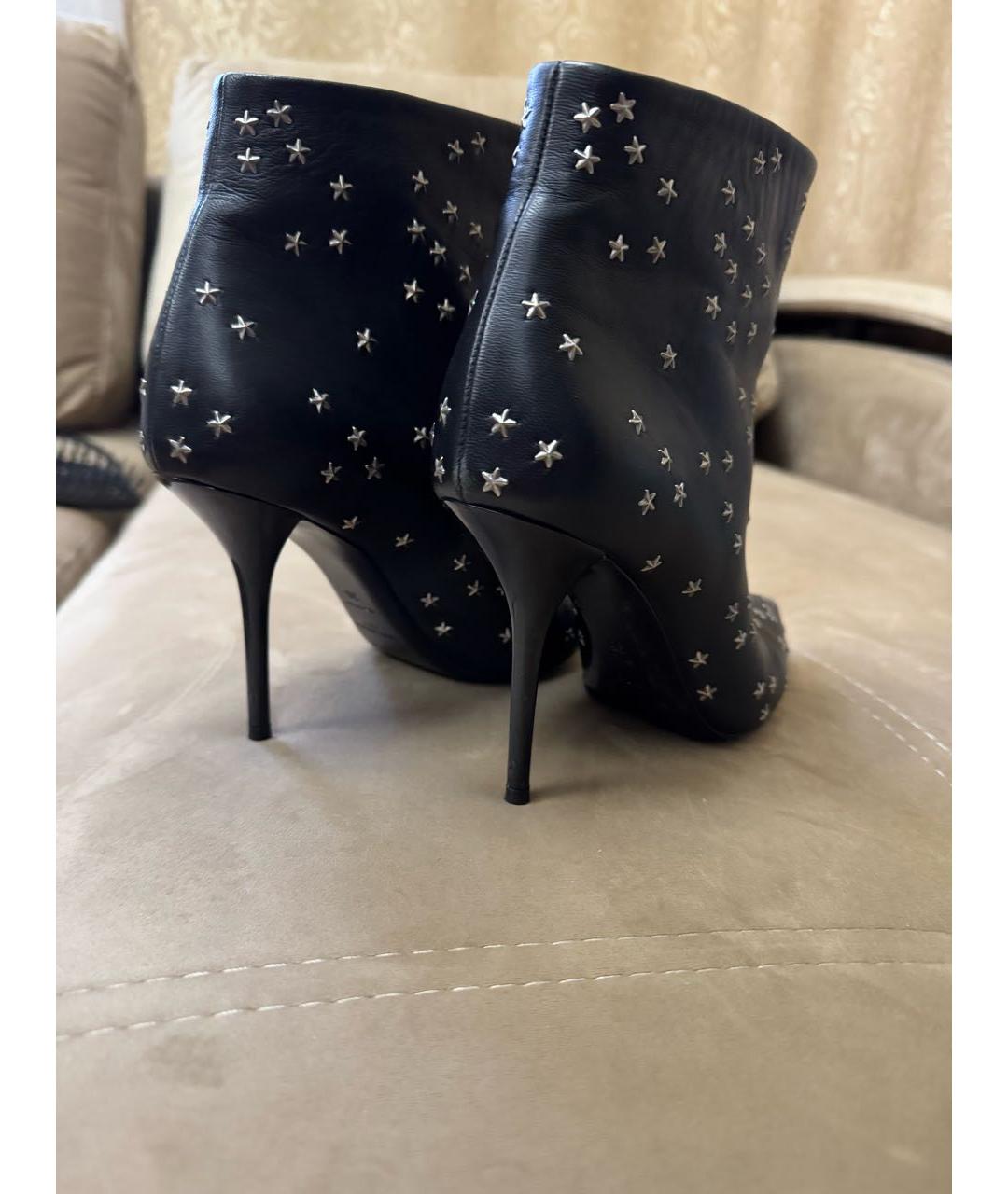 SAINT LAURENT Черные кожаные ботильоны, фото 2