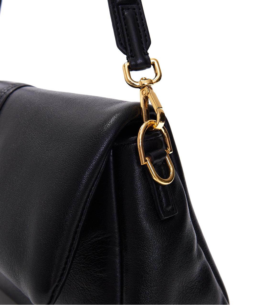 JACQUEMUS Черная кожаная сумка через плечо, фото 2