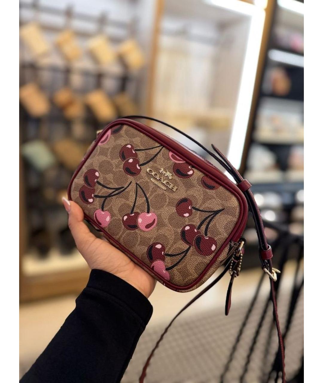 COACH Бордовая сумка через плечо, фото 3