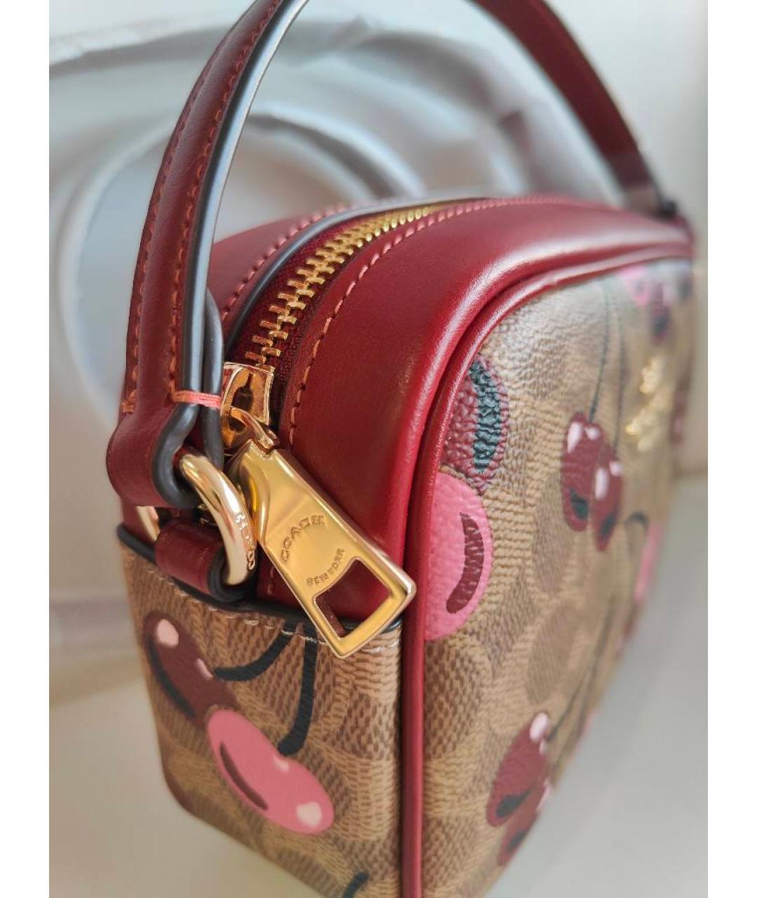 COACH Бордовая сумка через плечо, фото 6