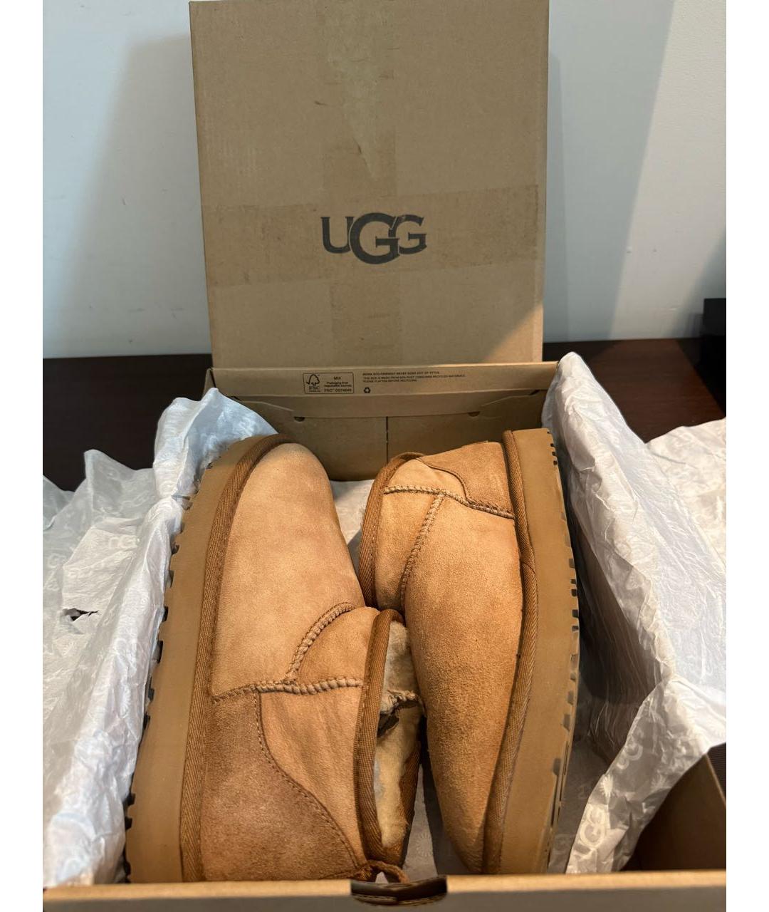 UGG AUSTRALIA Коричневые замшевые ботинки, фото 5