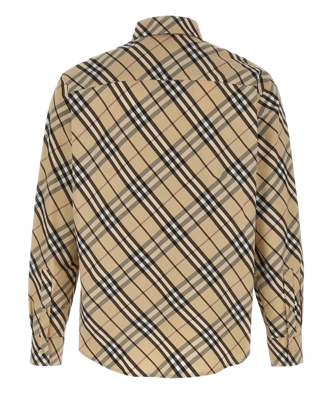 BURBERRY Бежевая хлопковая кэжуал рубашка, фото 2