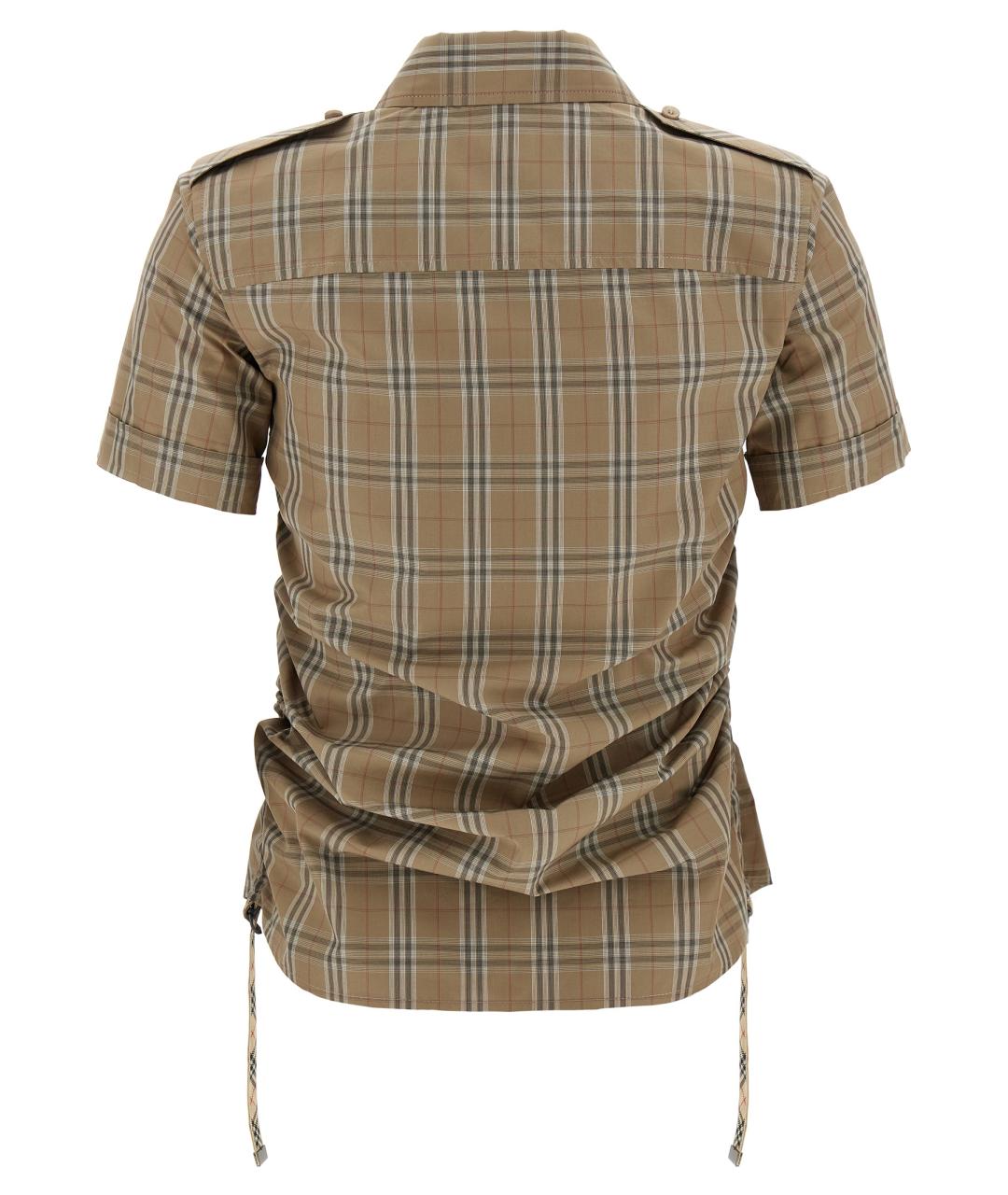 BURBERRY Бежевая хлопковая рубашка, фото 2