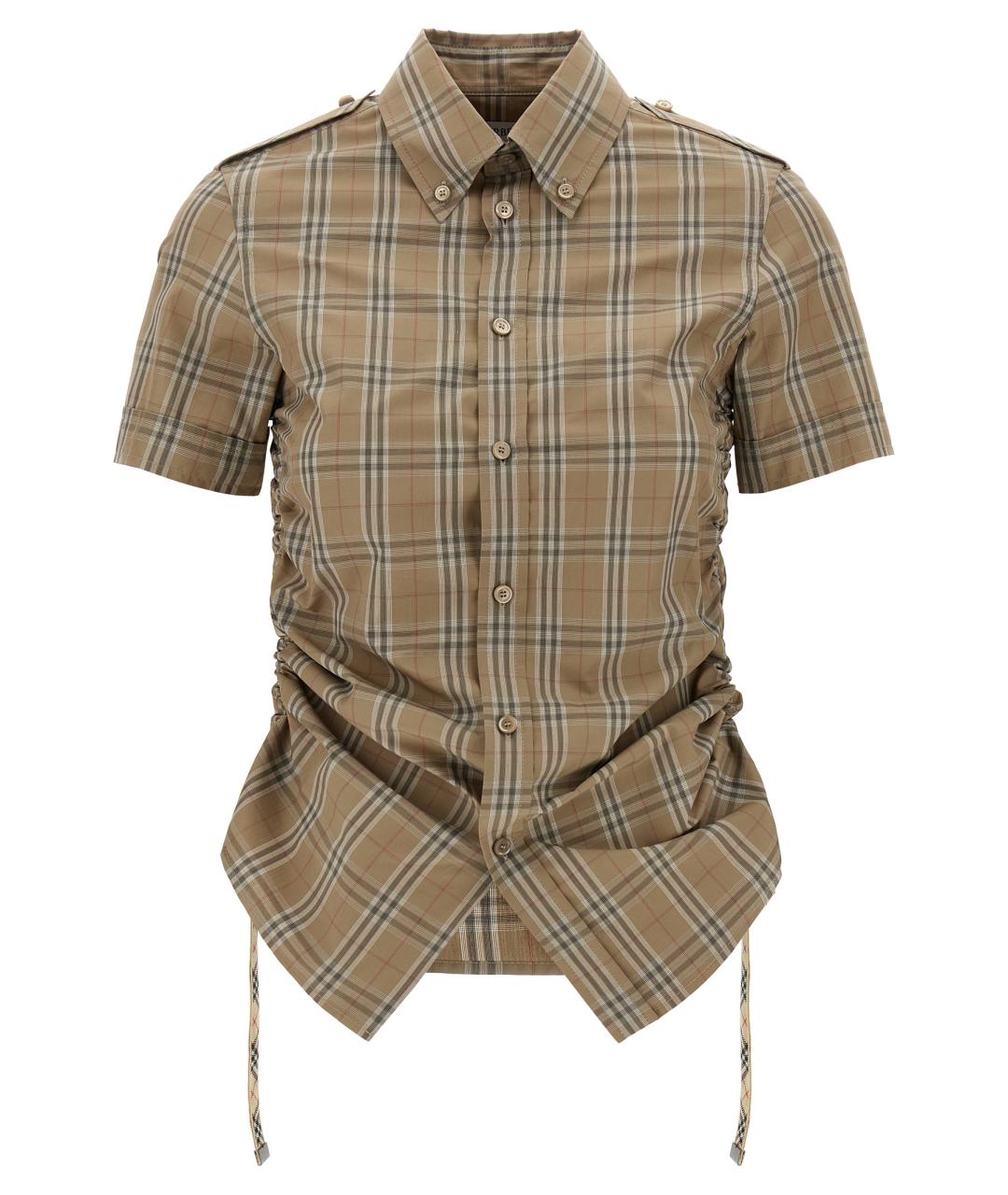BURBERRY Бежевая хлопковая рубашка, фото 1