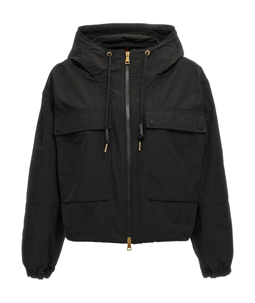 MONCLER Черная полиэстеровая куртка, фото 1