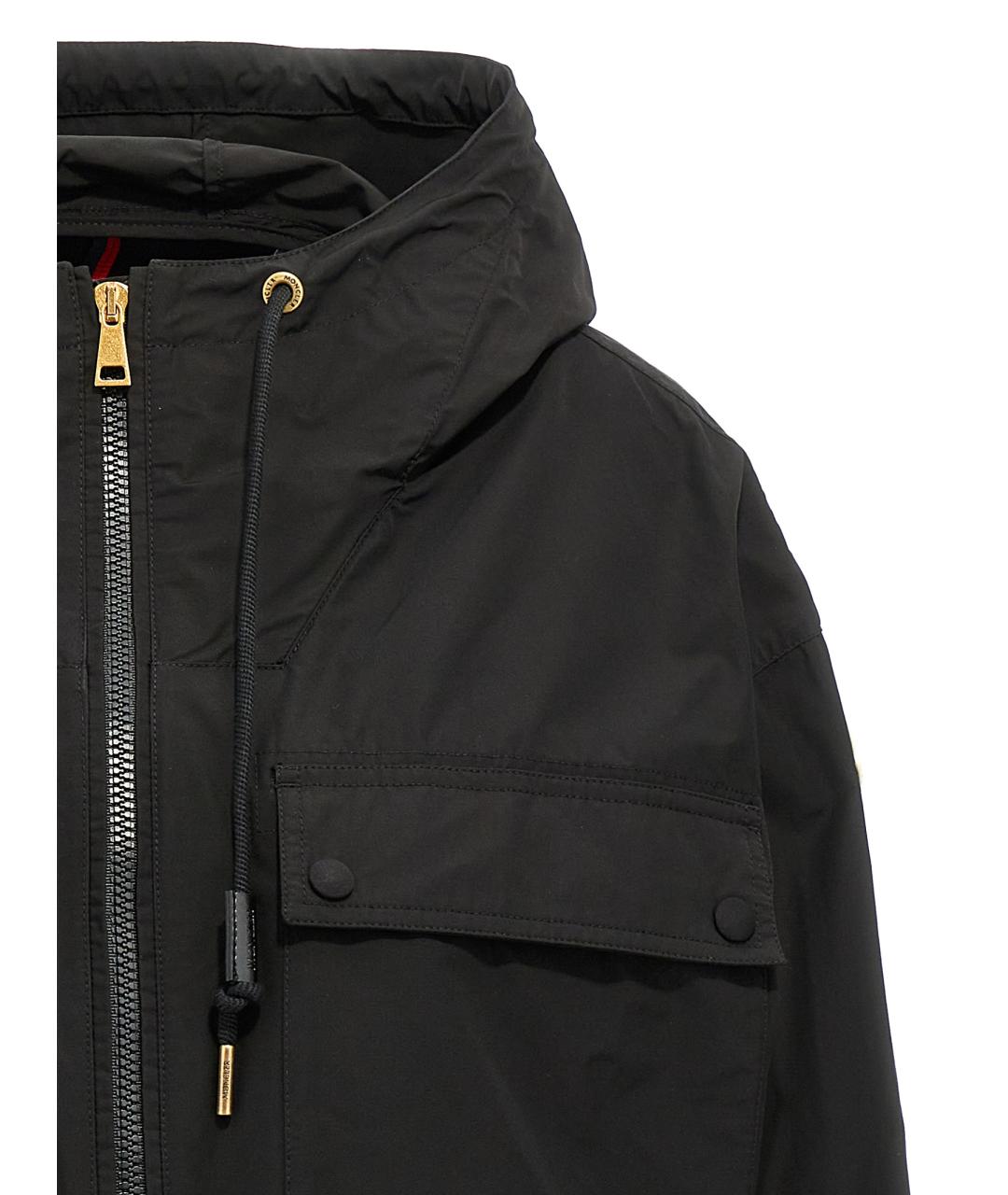 MONCLER Черная полиэстеровая куртка, фото 3
